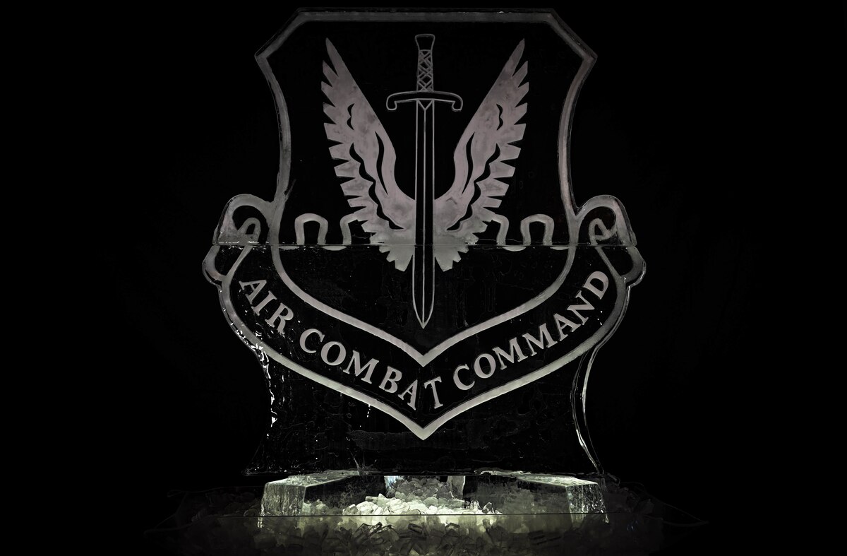 Photo: Air Combat Command shield ice sculpture