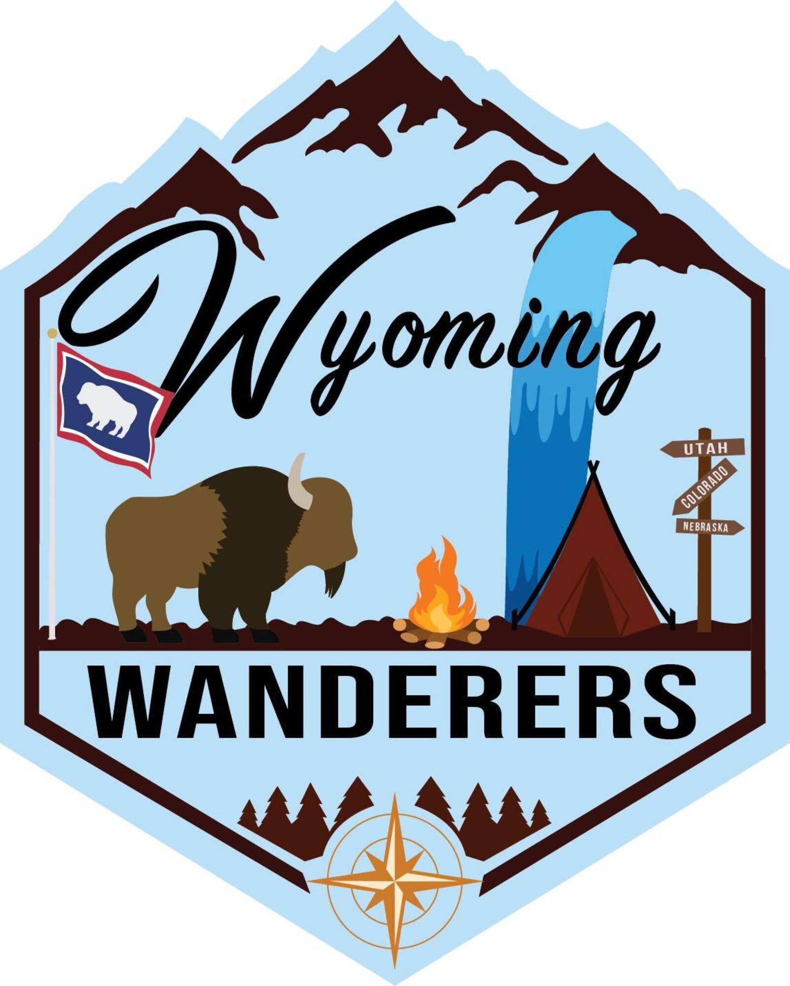 a graphic from the series Wyoming Wanders