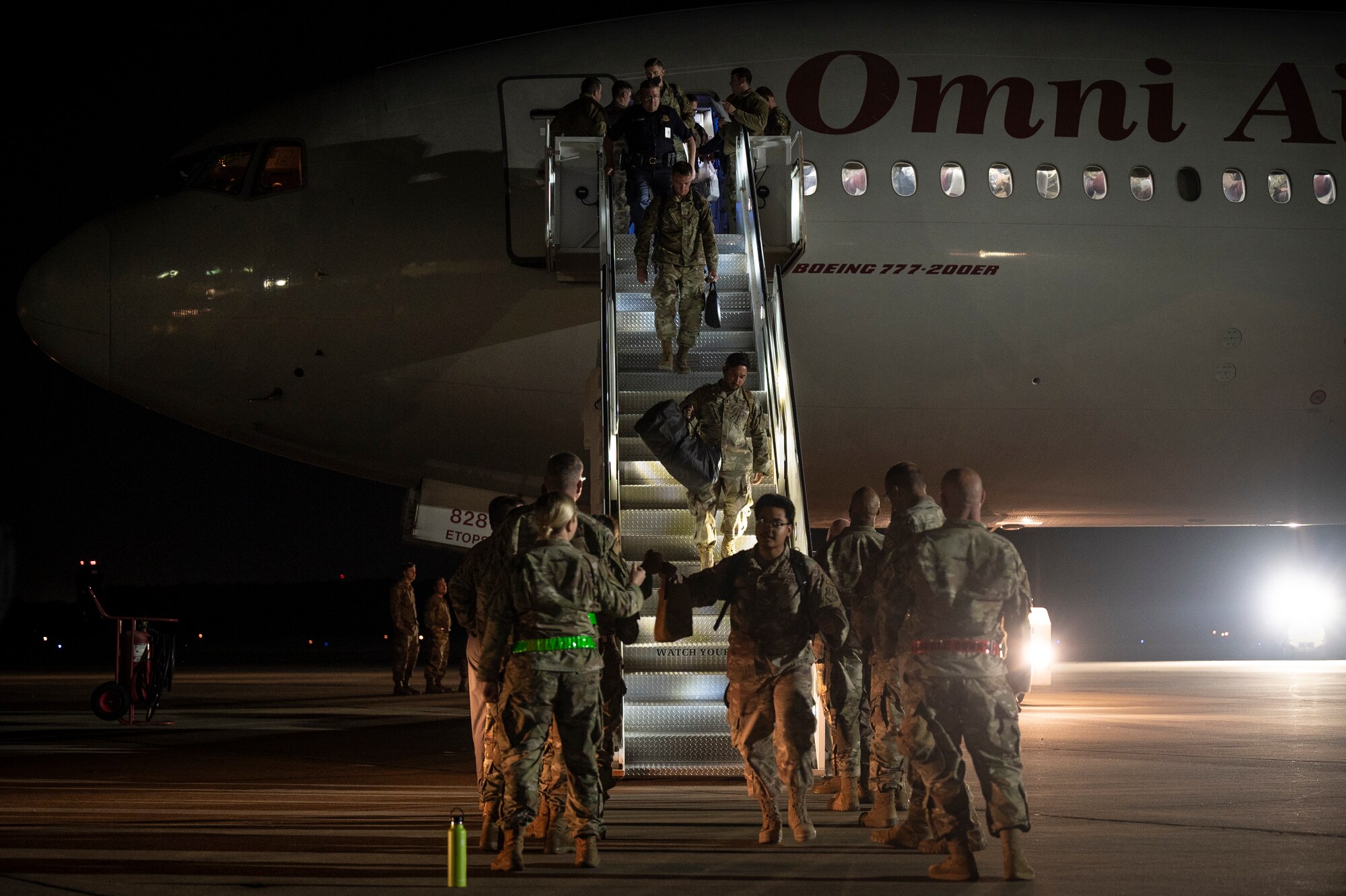 Airmen from Shaw AFB returning home from a deployment