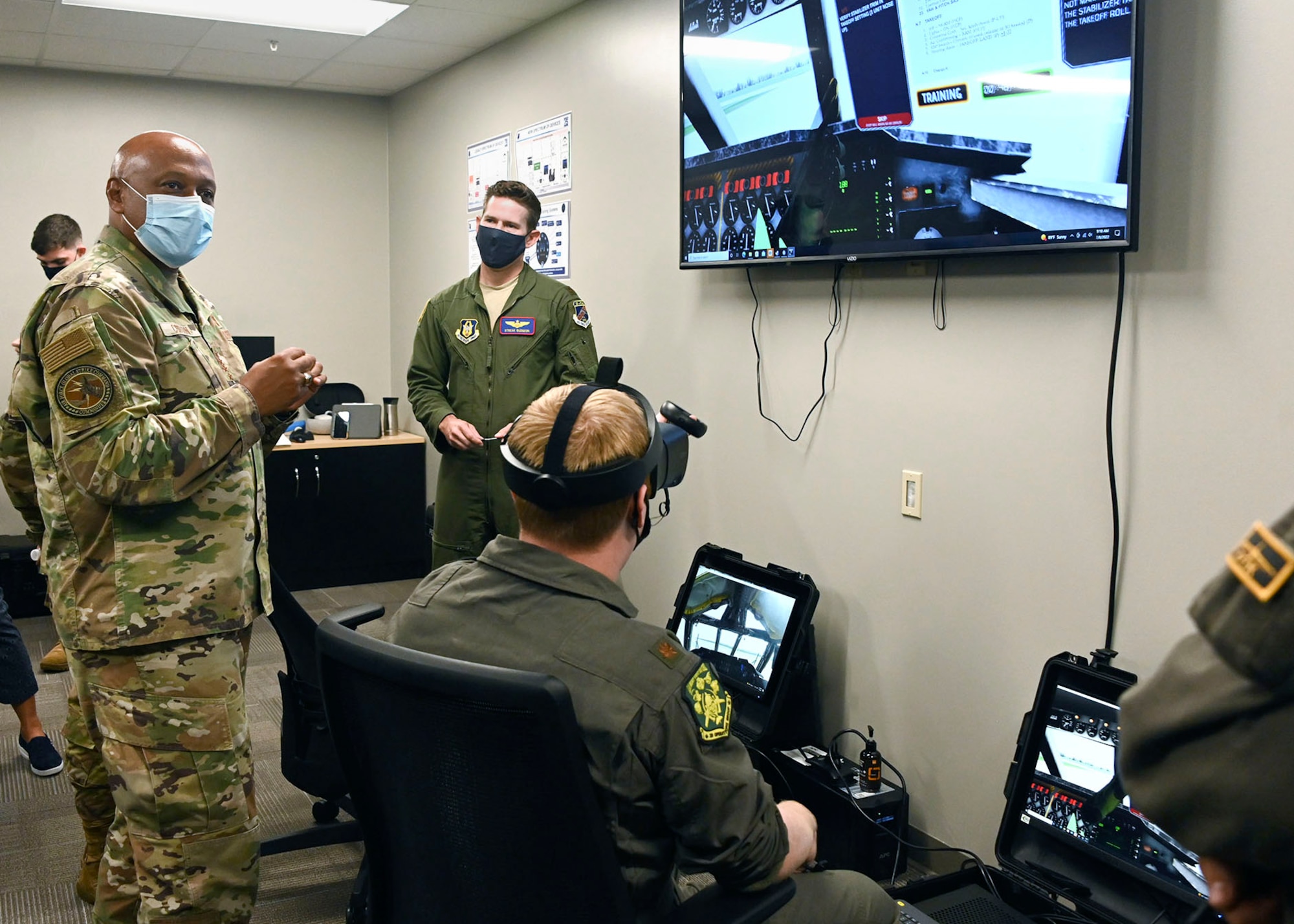 Photo of Airmen talking