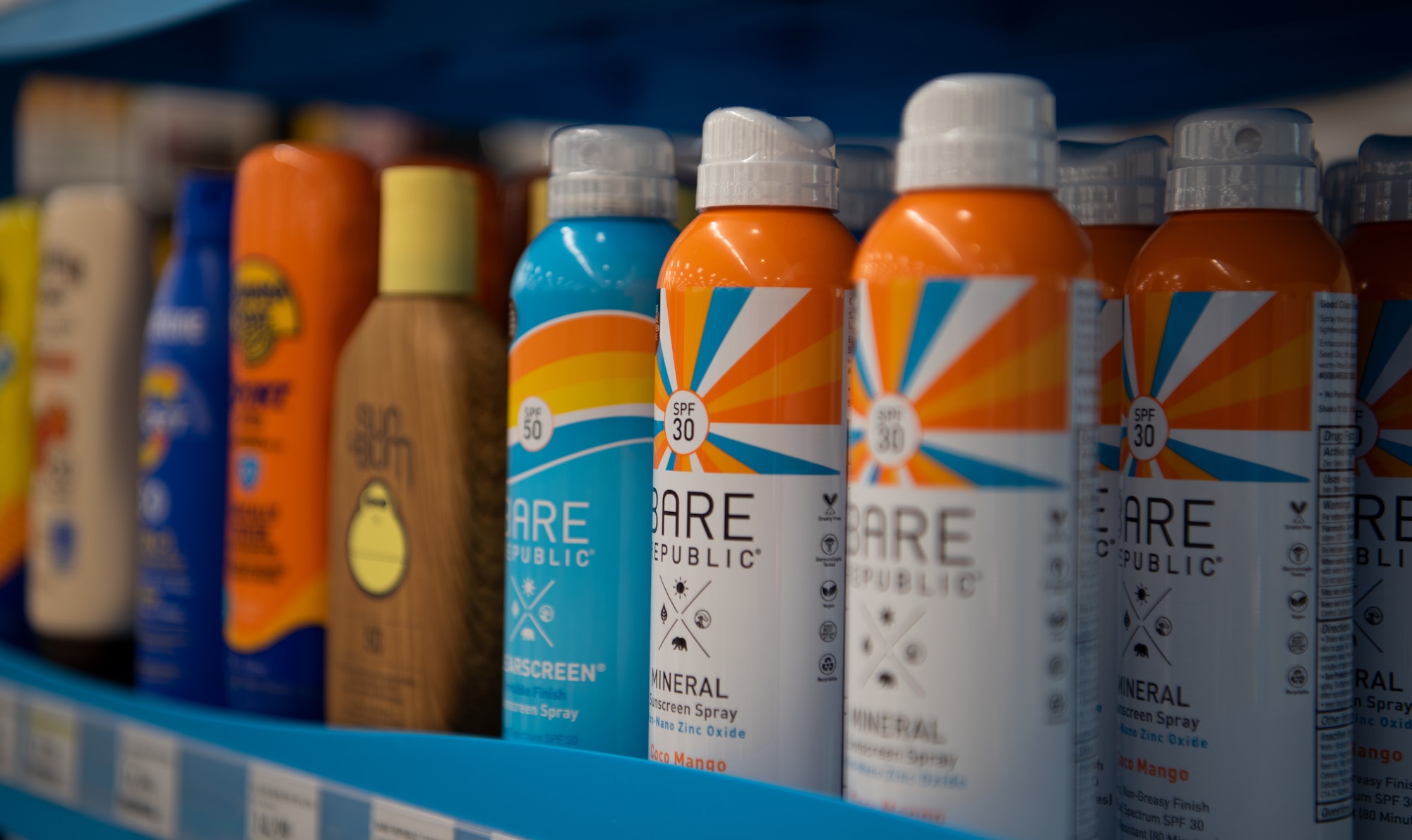 Photo of various sunscreen brands