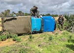 Virginia National Guard Soldiers assigned to 1st Squad, 1st Platoon, B Company, 1-116th Infantry Regiment, Task Force Red Dragon, Combined Joint Task Force - Horn of Africa respond to a vehicle accident during an area security patrol May 25, 2022, in Manda Bay, Kenya.