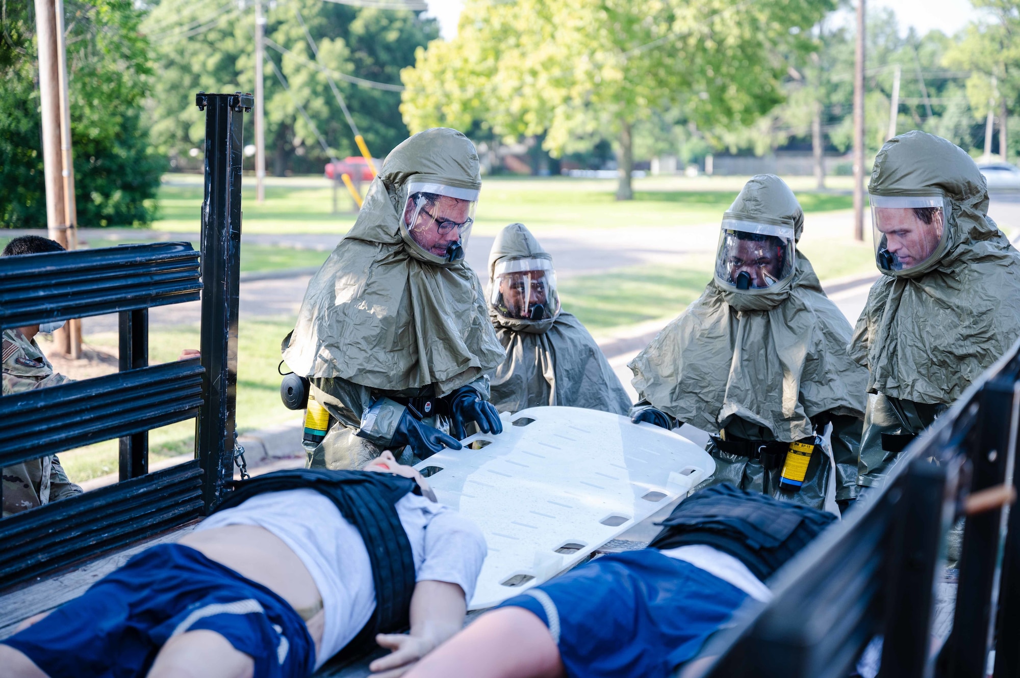 The exercise scenario involved victims of chemical attacks, and the medical team was evaluated on how they handled the situation