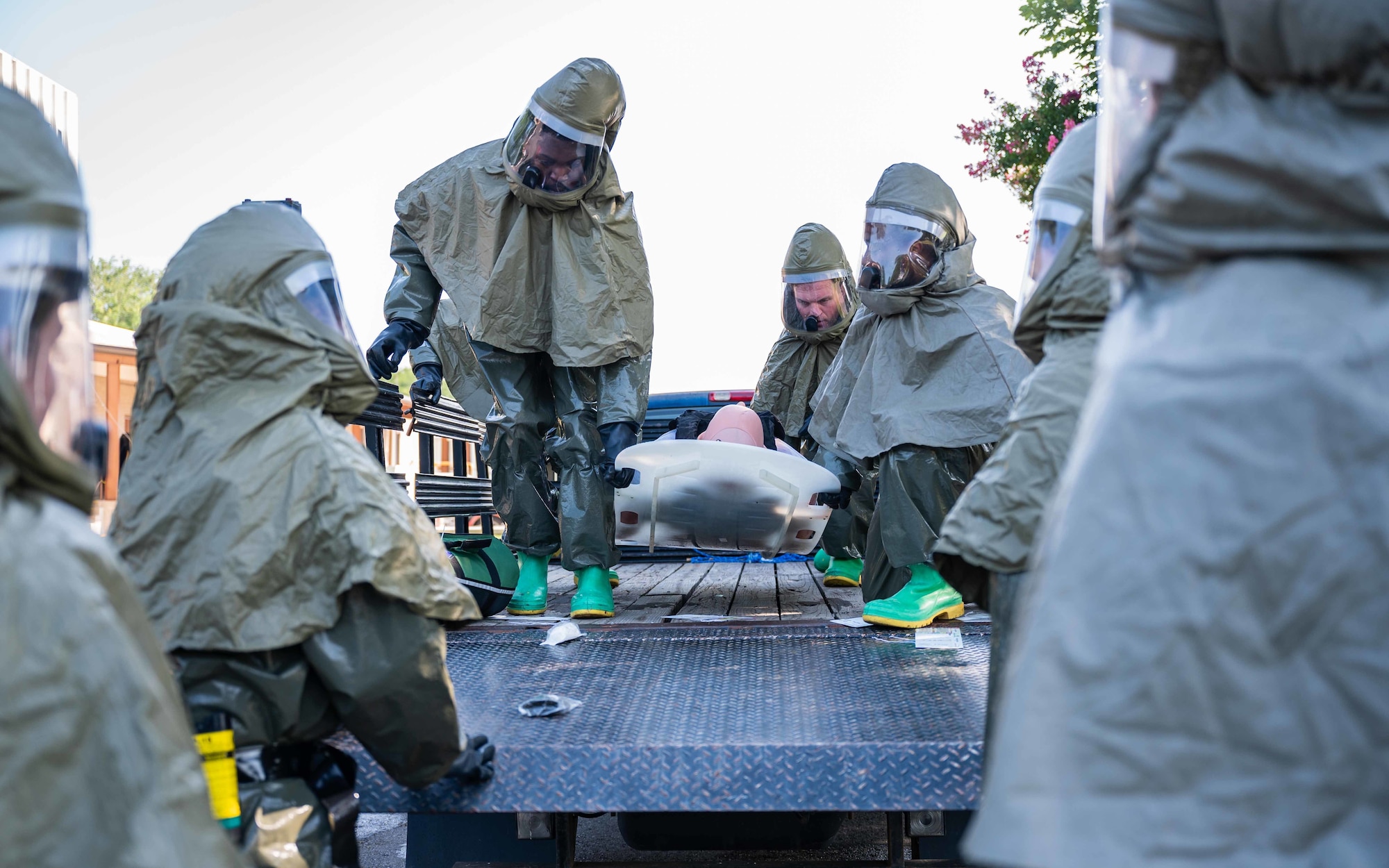 The exercise scenario involved victims of chemical attacks, and the medical team was evaluated on how they handled the situation