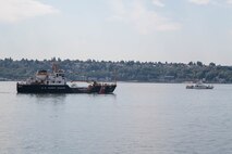 The U.S. Coast Guard Cutter Henry Blake (WLM 563) and the U.S. Coast Guard Cutter Terrapin (WPB 87366) arrive in Seattle for Fleet Week, Aug. 1, 2022. Fleet Week Seattle is a time-honored celebration of the sea services and provides an opportunity for the citizens of Washington to meet Sailors, Marines and Coast Guardsmen, as well as witness firsthand the latest capabilities of today's maritime services. (U.S. Navy photo by Mass Communication Specialist 2nd Class Victoria Galbraith)