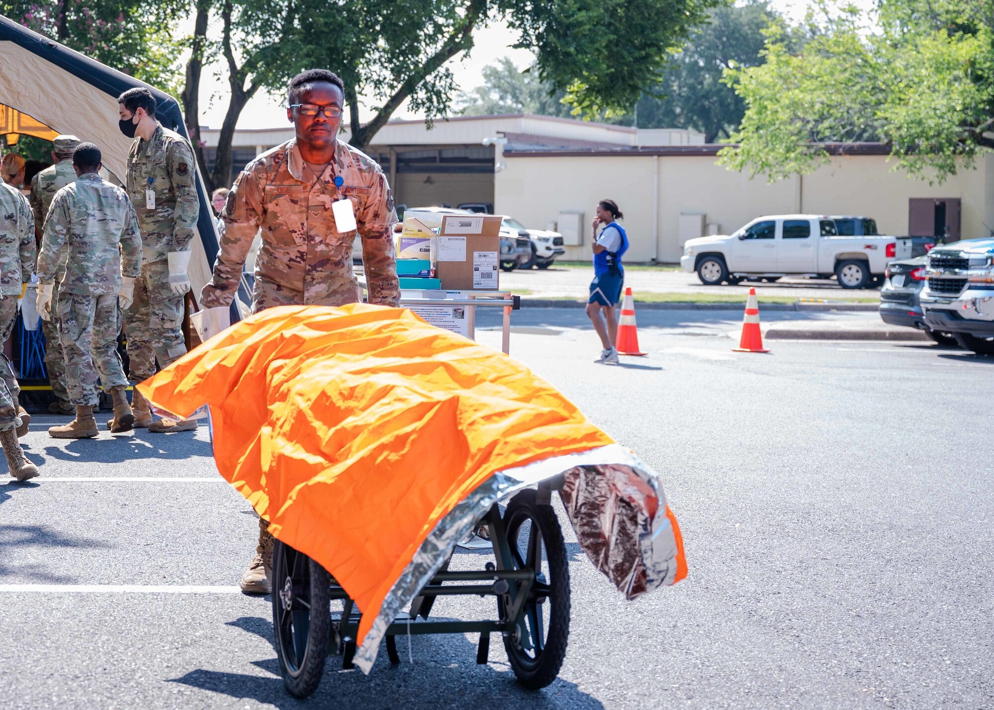 The exercise scenario involved victims of chemical attacks, and the medical team was evaluated on how they handled the situation