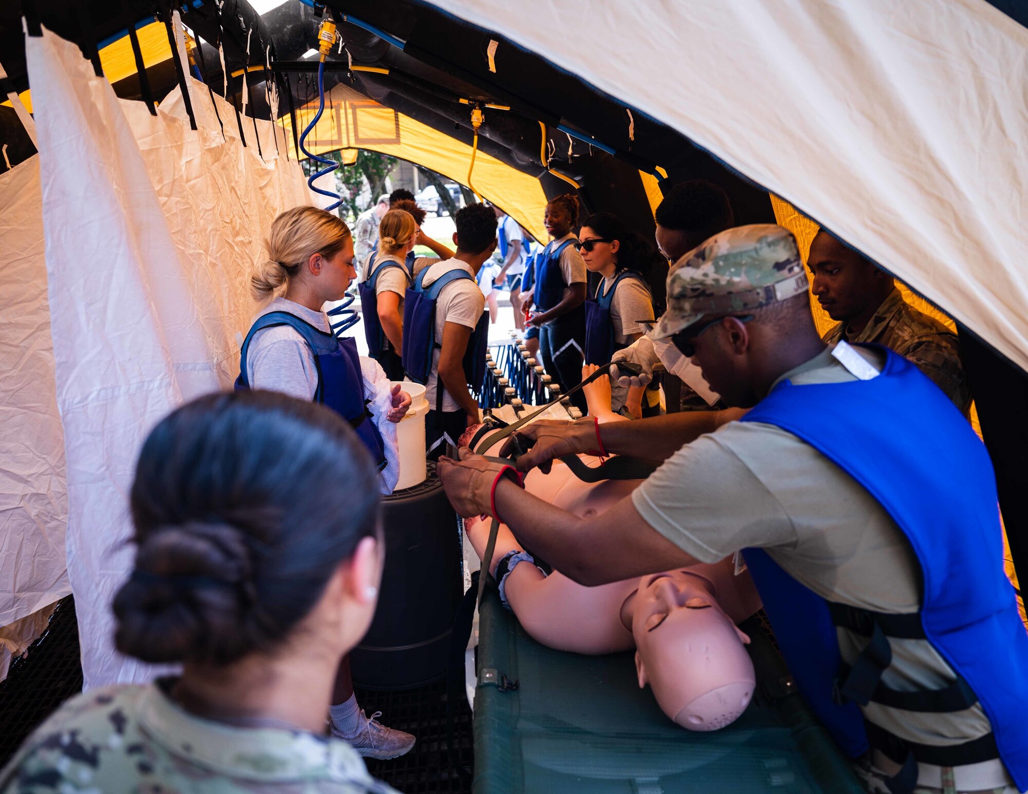The exercise scenario involved victims of chemical attacks, and the medical team was evaluated on how they handled the situation