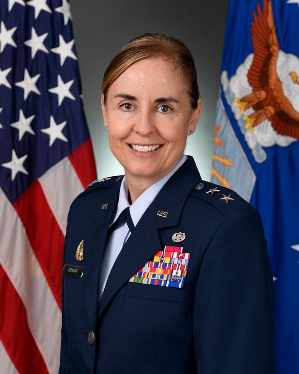 This is the official photo of Maj. Gen. Rebecca R. Vernon.