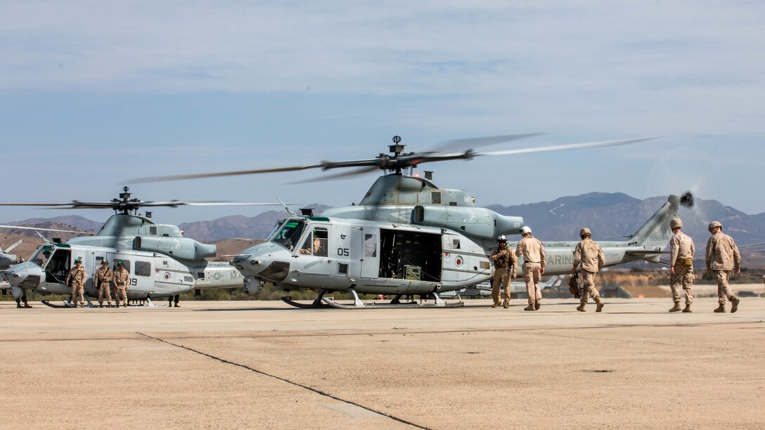 HMLA-775 conducts pre-flight maintenance