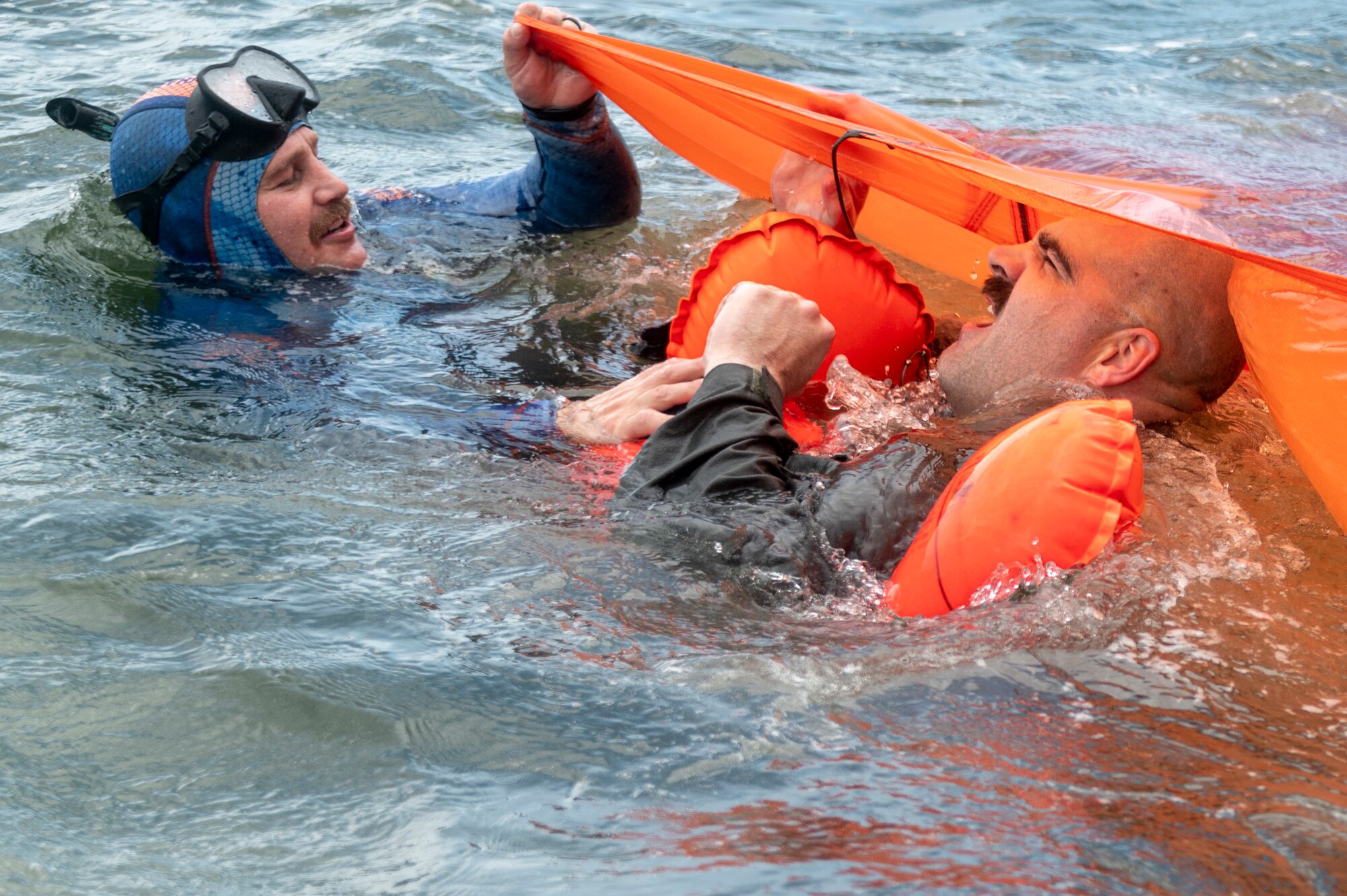 Photo of Airman in the water.