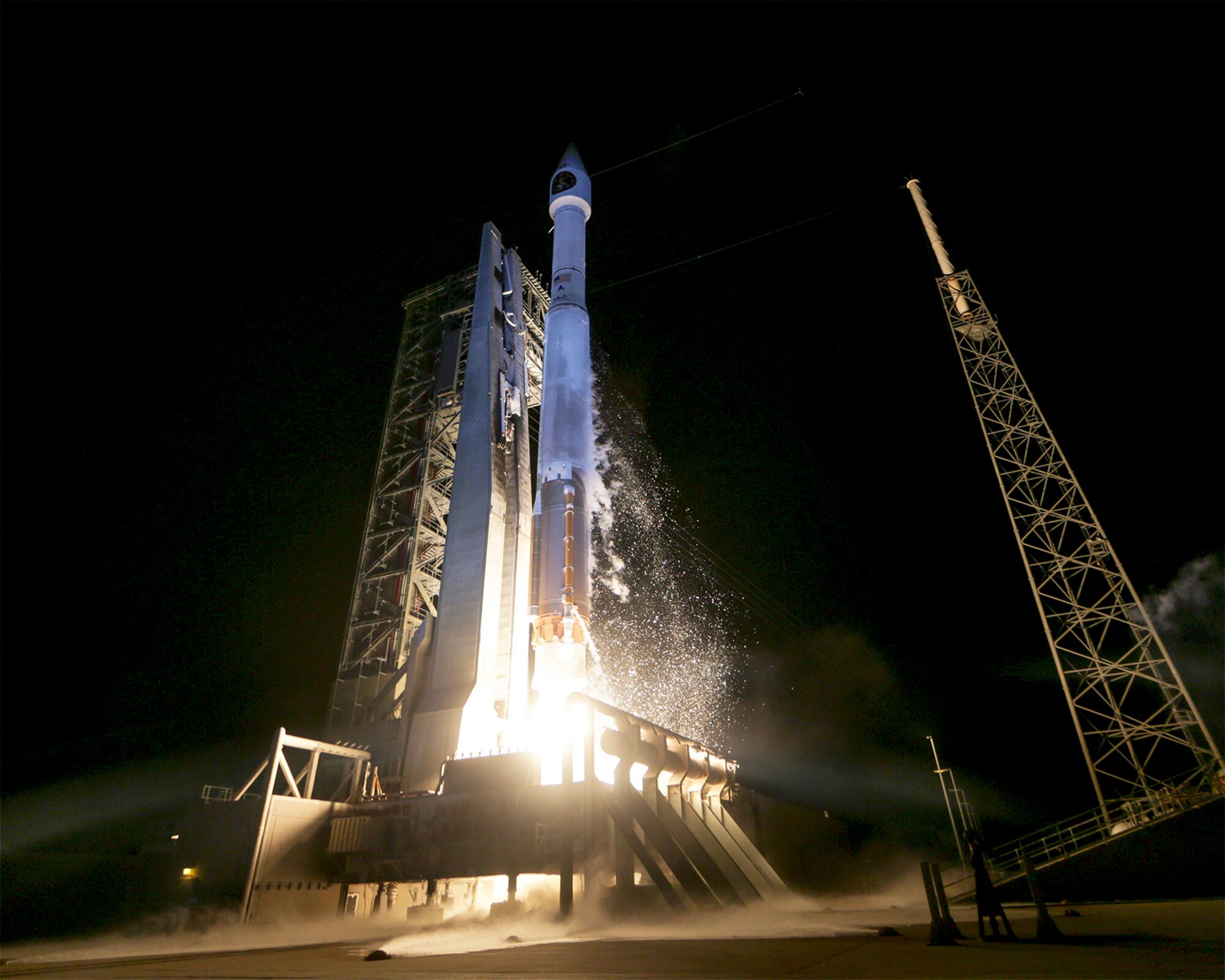 The then U.S. Air Force’s 45th Space Wing supports United Launch Alliance’s launch of the third Space Based Infrared Systems Geosynchronous Earth Orbit spacecraft aboard an Atlas V rocket Jan. 20, 2017, from Launch Complex 41 at then Cape Canaveral Air Force Station, Florida. Space Launch Delta 45 plans to support the launch of the final SBIRS satellite, GEO-6, Thursday. (Courtesy photo by United Launch Alliance)