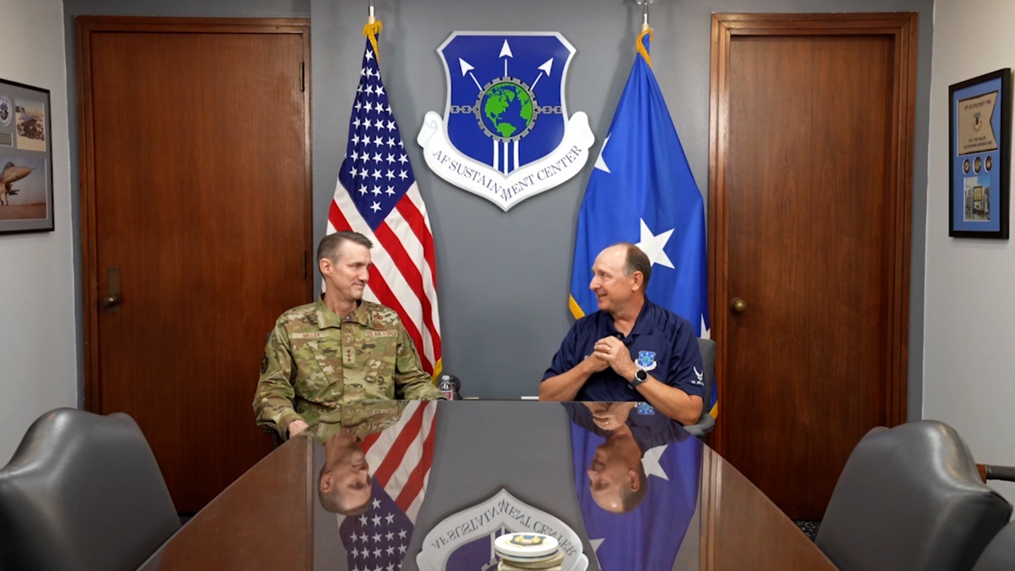 Air Force Sustainment Center Commander, Lt. Gen. Tom Miller, recently invited former AFSC commander, retired Lt. Gen. Bruce Litchfield, for a conversation about the early days of the center.