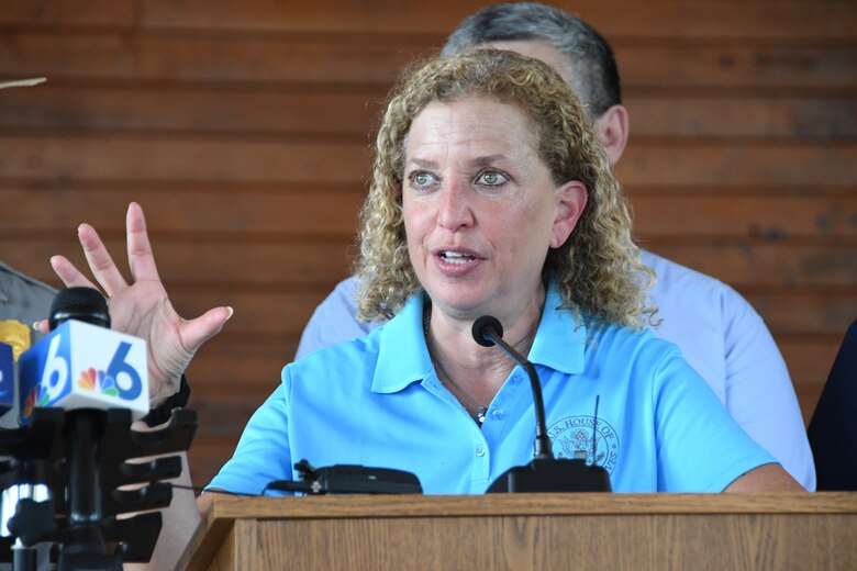 The Miccosukee Tribe hosted a luncheon roundtable discussion at the Miccosukee Indian School in celebration of increased funding for restoration efforts with Mitch Landrieu, White House Sr. Advisor and Infrastructure Implementation Coordinator, Jaime A. Pinkham, The Assistant Secretary of the Army (Civil Works), U.S. Rep. Debbie Wasserman Schultz (FL-23), the U.S. Army Corps of Engineers, along with state, local leaders and key Everglades nonprofit partners for a round table discussion inside the Everglades in Miami-Dade County, Florida, on July 21, 2022. (USACE photo by Mark Rankin)
