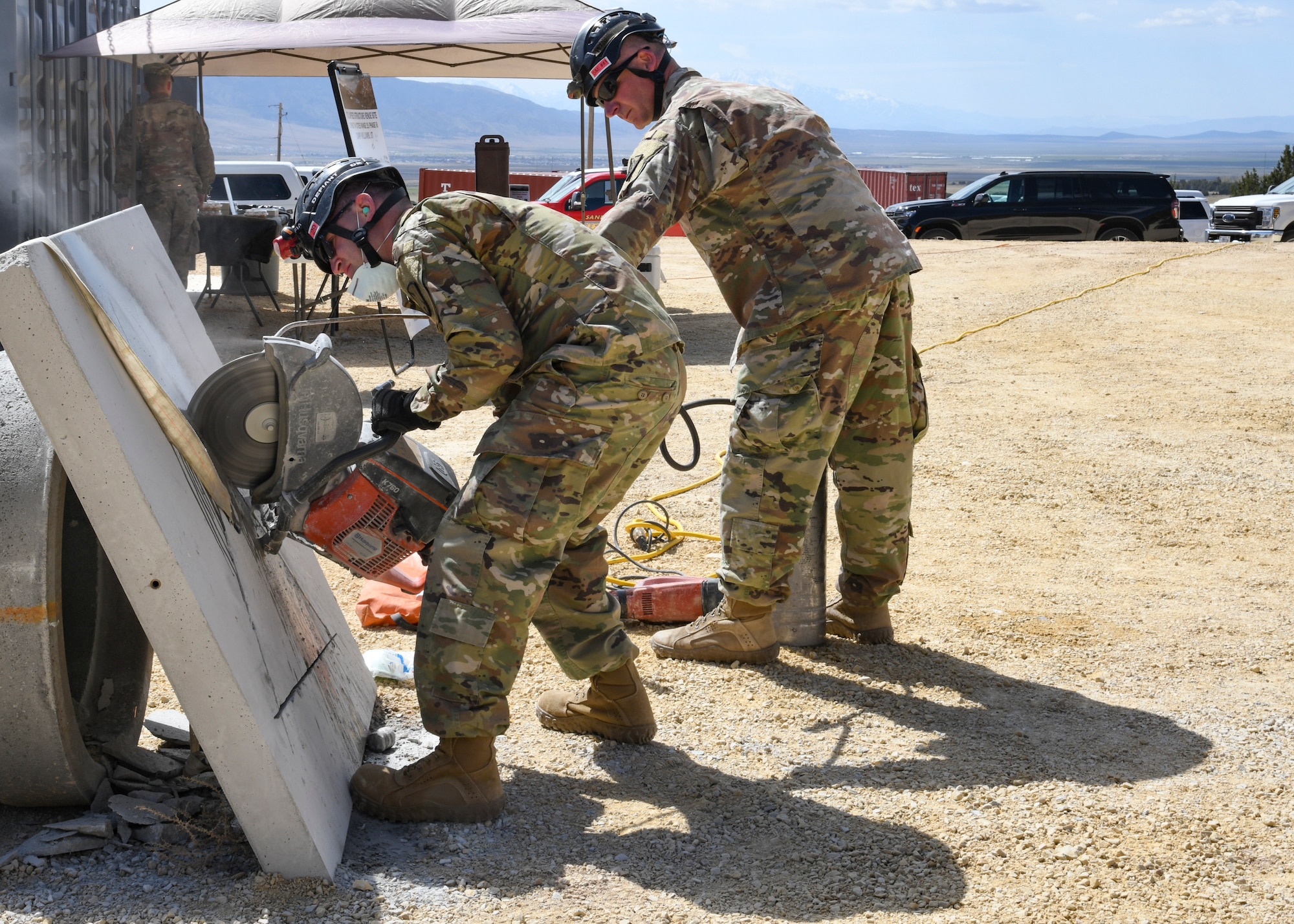 The Utah National Guard FEMA Region VIII Homeland Response Force held a ribbon-cutting ceremony for the new Collapsed Structure Venue Site, which included a demonstration and static display of capabilities May 10, 2022 at Camp Williams, Utah. This CSVS enables military search and extract and civilian search and rescue teams to train together and build the partnerships needed in an “all hazards” response.