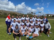 Department of Air Force 7s Rugby Team poses in Wilmington, North Carolina, on June 26.