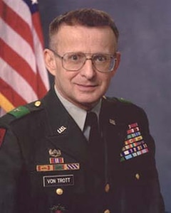 Brigadier General John T von Trott (Deceased) assumed duties as Director of Plans, Policy and Force Development (J-5/7) for the National Guard Bureau, on 1 July 2003.