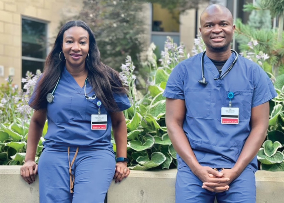 Two doctors standing