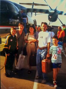 U.S. Air Force 1st Lt. Igor Petrovich, born in Travnik, Bosnia, arrives in the U.S. in 1999. Petrovich and his family were granted refugee status after war broke out in the region he was born.