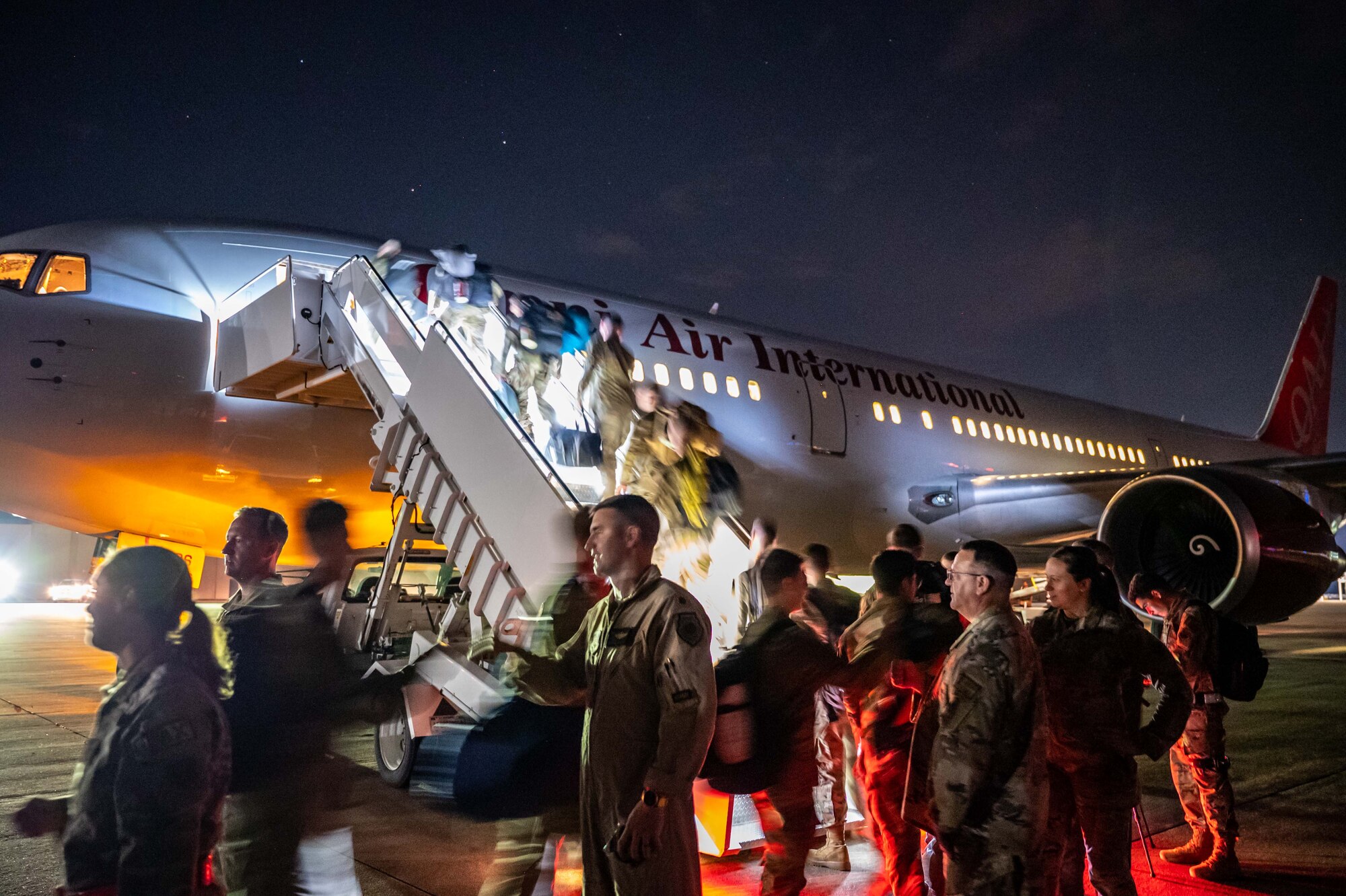 Shaw AFB Airmen load onto an aircraft