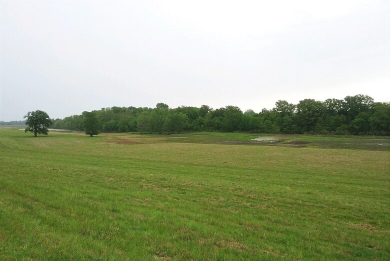 Pictured is the project area, specifically four miles of the Yazoo-Delta Levee System 21 – Segment 26. The $1.8 million job will construct three earthen berms to reduce seepage under the levee when river levels are high. (USACE Courtesy Photo)