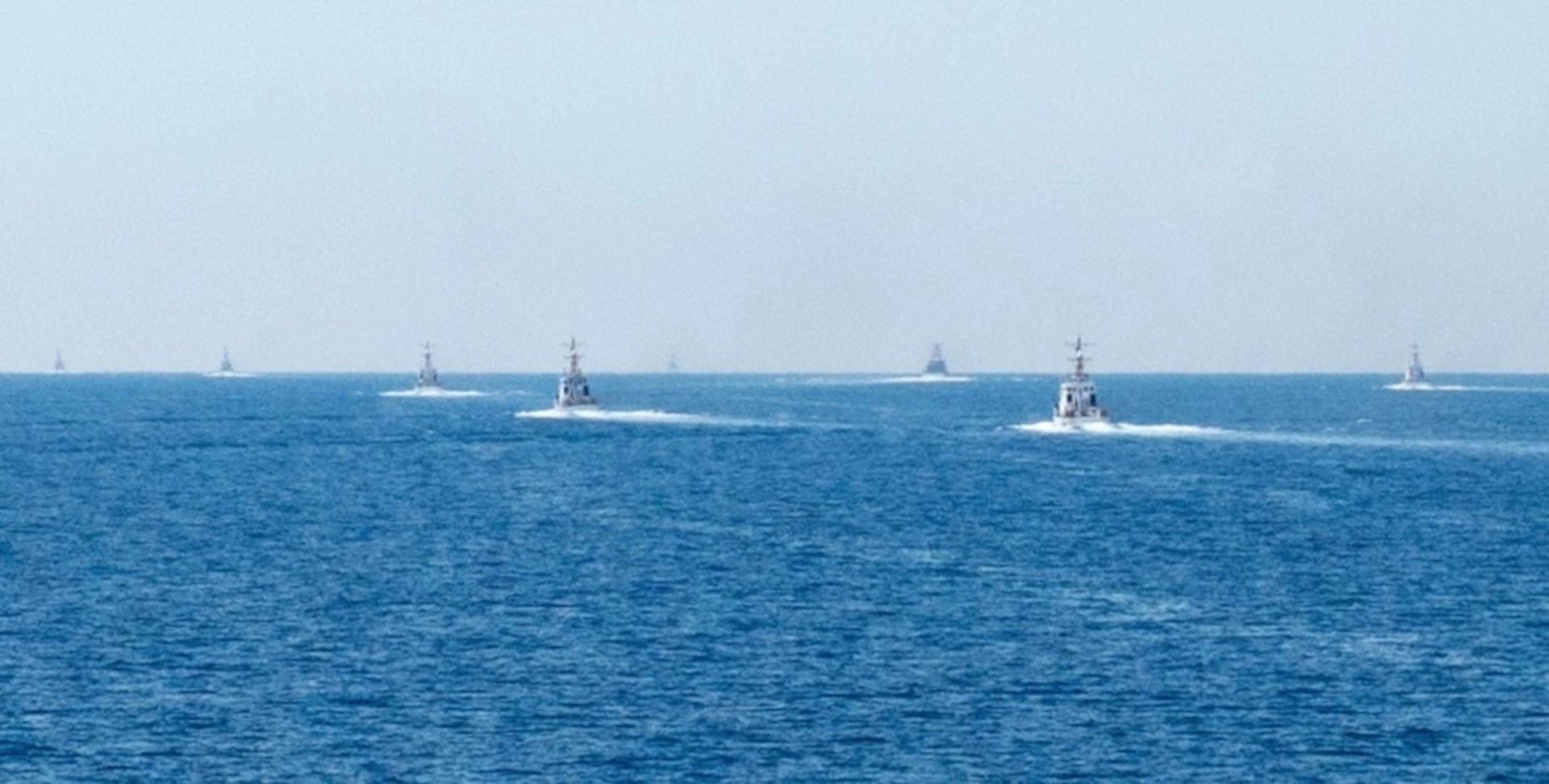 Coast Guard patrol boats and cutters navigate towards the Old Bahamas Channel in the Caribbean Sea, Sept. 13, 2017. Coast Guard Patrol boats and cutters resumed patrol operations in the Florida Straits and Caribbean Sea after Hurricane Irma. U.S. Coast Guard photo.