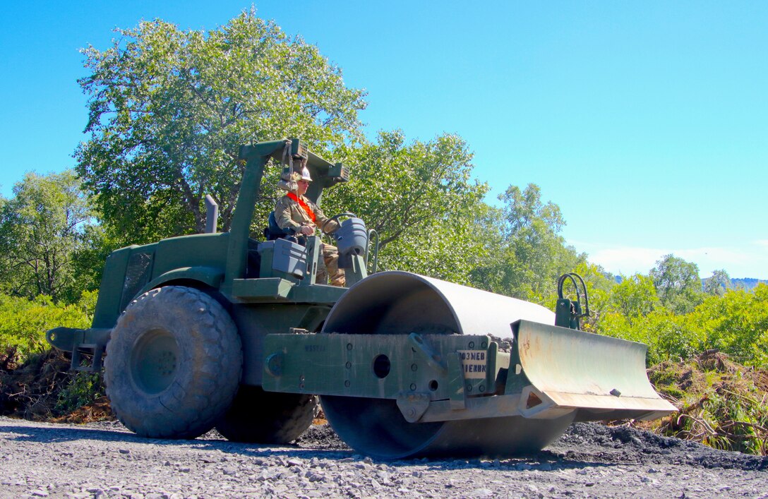 Army Reserve Soldiers build roads and community relations