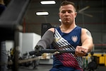 KC Higer practices rowing for the Invictus Games.