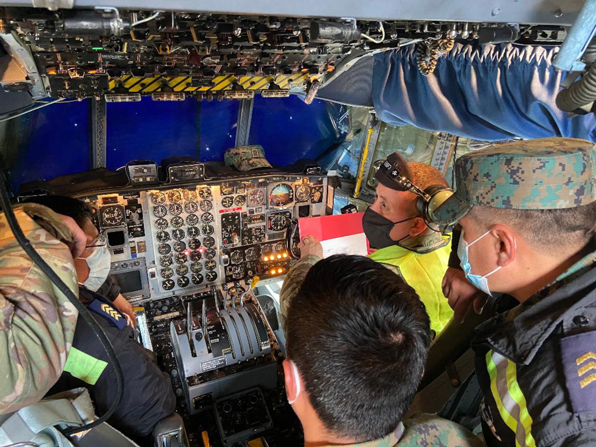 Three members of the Kentucky Air National Guard’s 123rd Maintenance Group visited Latacunga, Ecuador, May 3 to 8, 2021, to provide aircraft maintenance training to the Ecuadorian Air Force as part of the National Guard’s State Partnership Program. The team focused on hydraulics, electronics, avionics, propulsion, and structural and fuel-system maintenance. (Courtesy photo)