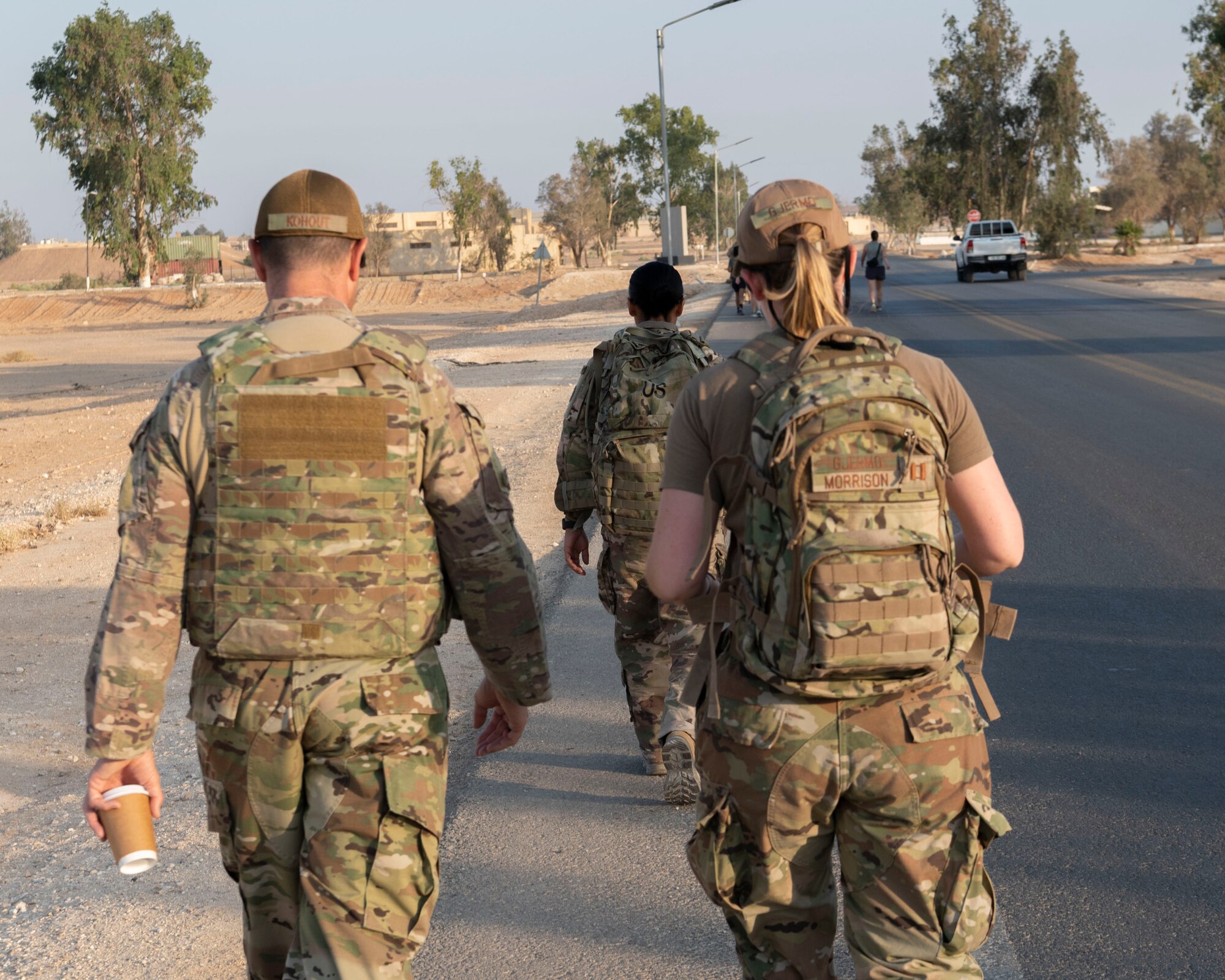 “The Red Tail Defenders Association launched a 31 mile ruck to commemorate the fallen warriors from that mission” says Staff Sergeant Beatriz Munoz, 332d Security Forces Squadron, Combined Defense Operation Center Controller, who participated in the ruck. The ruck started Sunday, Aug 7th, 2022 at 0630 at the passenger terminal. The intention was to ruck 6.2 miles Sunday through the following Thursday. Participants were highly encouraged to wear additional weight on their bodies as those that were lost were in combat battle gear. Every morning, before each ruck, volunteers started by reading the backstory of six individuals killed during the mission and proceeded to ruck.