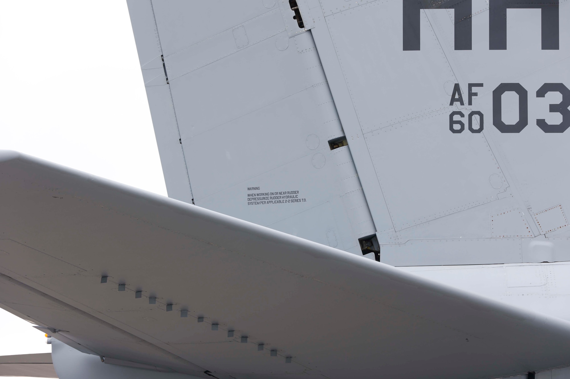 The Boeing KC-135R Stratotanker, serial number 60-0329, arrived at the National Museum of the U.S. Air Force on April 30, 2022.