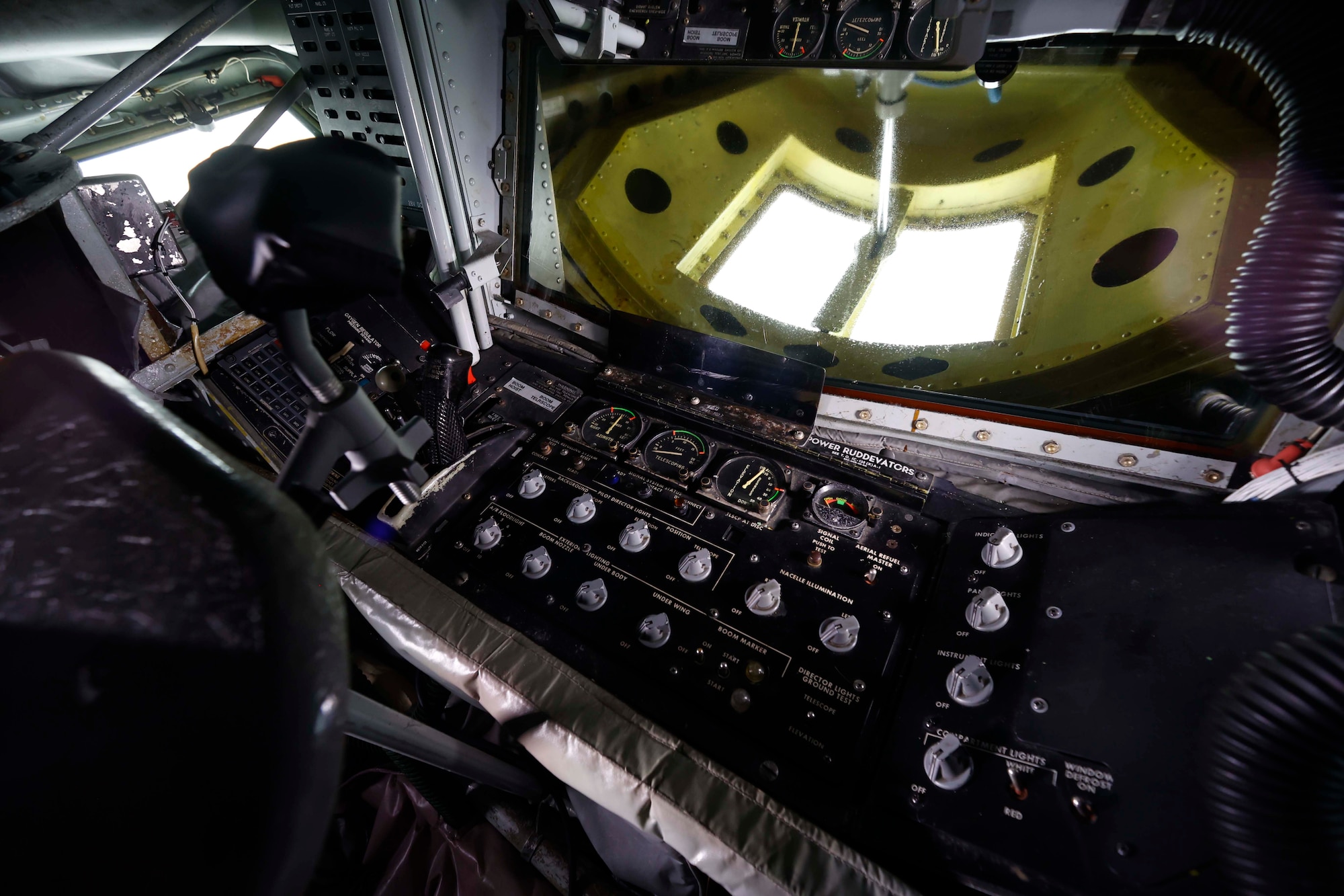 Interior view of the Boeing KC-135R Stratotanker, serial number 60-0329, which arrived at the National Museum of the U.S. Air Force on April 30, 2022.