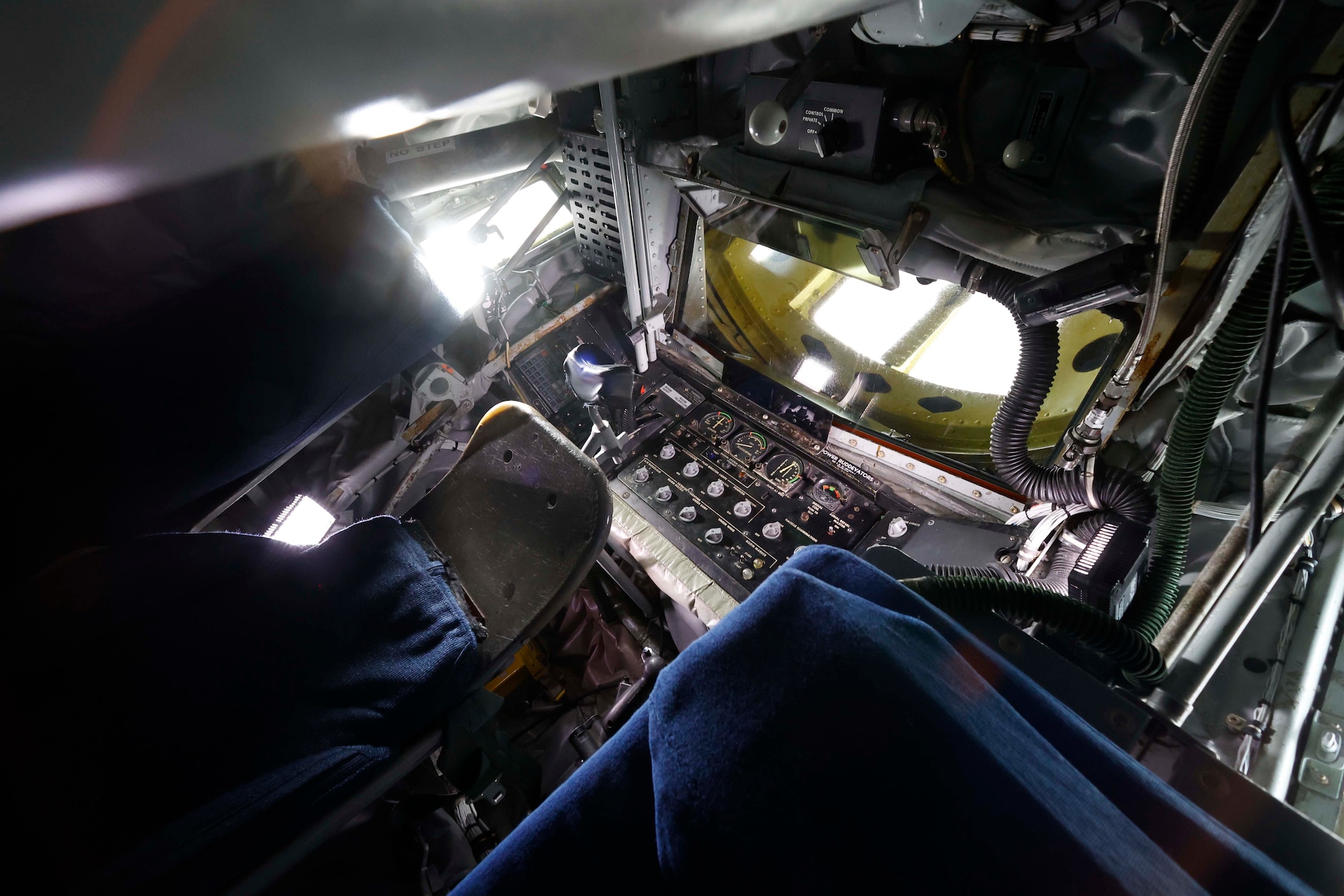 Interior view of the Boeing KC-135R Stratotanker, serial number 60-0329, which arrived at the National Museum of the U.S. Air Force on April 30, 2022.