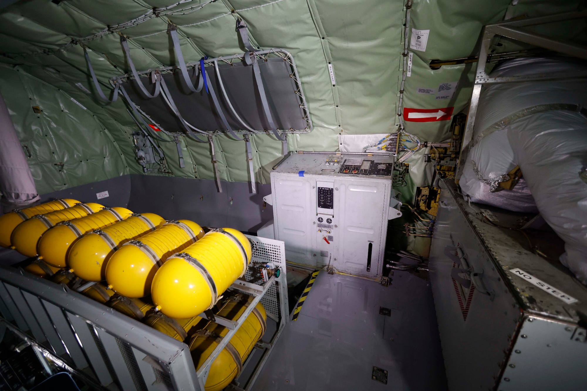 Interior view of the Boeing KC-135R Stratotanker, serial number 60-0329, which arrived at the National Museum of the U.S. Air Force on April 30, 2022.