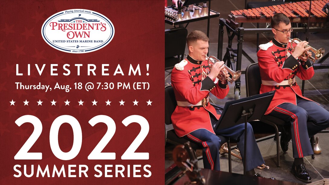 This week the Marine Band will perform two concerts in Washington, D.C., featuring trumpet and mezzo-soprano solos and Piotr Ilyich Tchaikovsky’s Finale from Symphony No. 4 in F minor. Conducted by Assistant Director 1st Lt. Darren Lin, the concerts are sure to be light and fun and enjoyable for those who love trumpet and Broadway.