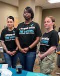 (From left) BACH staff, Sgt. 1st Class Ashley McCurdy, victim advocate, Ms. Tonika Rizer, sexual assault response coordinator, and Sgt. 1st Class Jennifer Westerman, collateral duty victim advocate are part of the Sexual Harassment/Assault Response and Prevention Program on Fort Campbell, Kentucky. SARCs and victim advocates receive training certified by the National Advocate Credentialing Program and are credentialed through the DOD Sexual Assault Advocate Certification Program. SARCs and victim advocates assist Soldiers with sexual assault reports, providing a 24/7 response capability. These professionals also support commanders with prevention, training and awareness efforts.