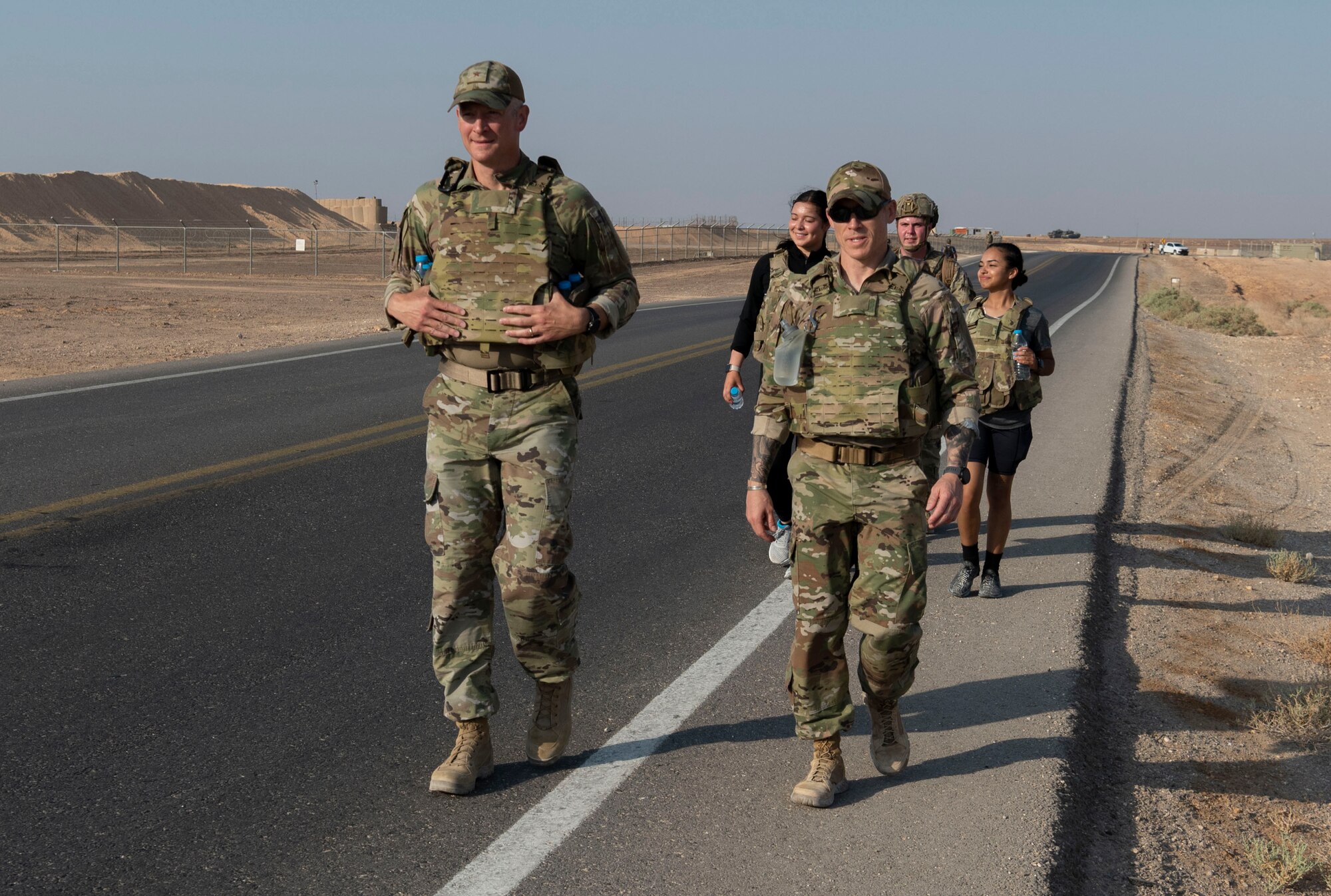 “The Red Tail Defenders Association launched a 31 mile ruck to commemorate the fallen warriors from that mission” says Staff Sergeant Beatriz Munoz, 332d Security Forces Squadron, Combined Defense Operation Center Controller, who participated in the ruck. The ruck started Sunday, Aug 7th, 2022 at 0630 at the passenger terminal. The intention was to ruck 6.2 miles Sunday through the following Thursday. Participants were highly encouraged to wear additional weight on their bodies as those that were lost were in combat battle gear. Every morning, before each ruck, volunteers started by reading the backstory of six individuals killed during the mission and proceeded to ruck.