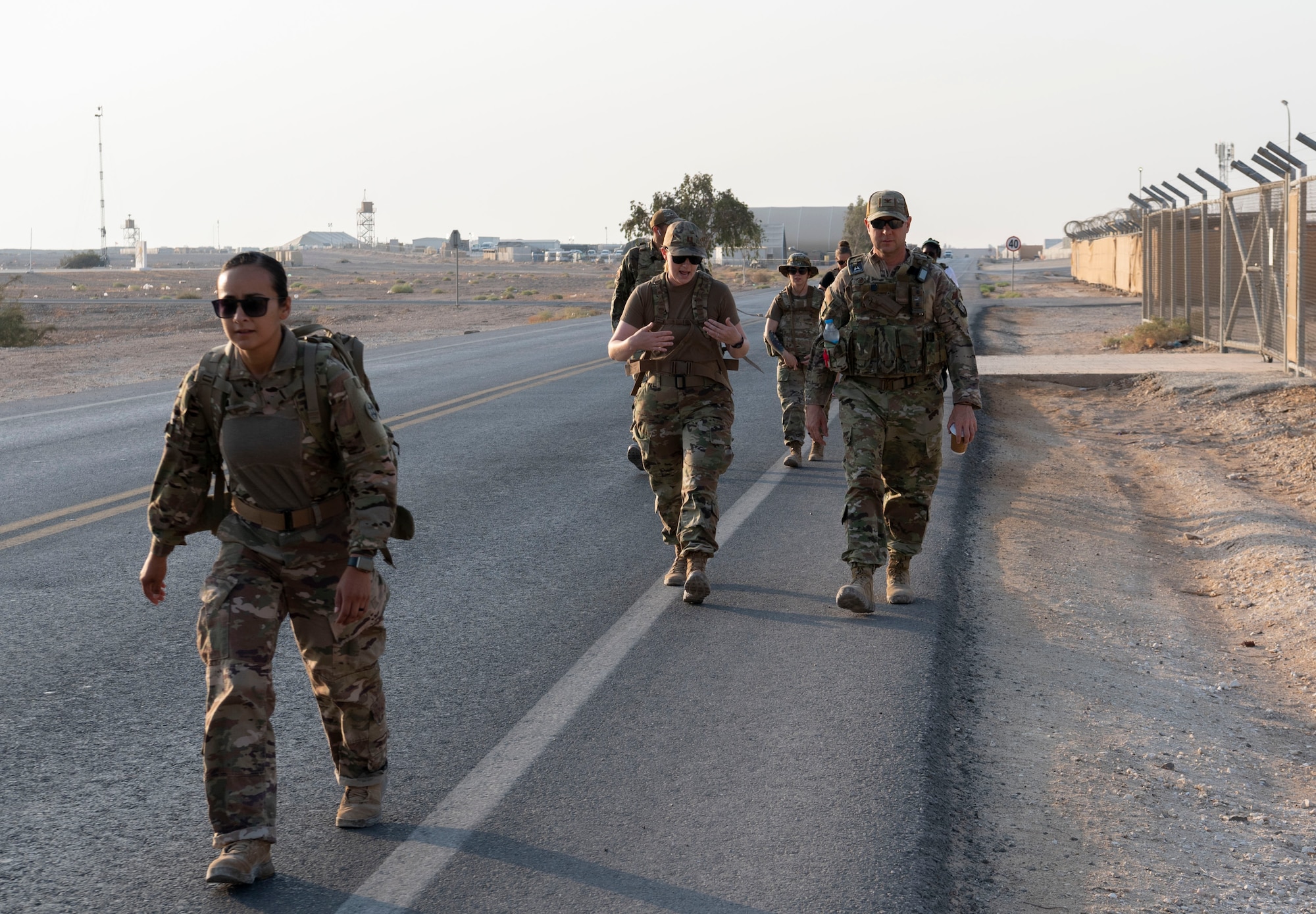 “The Red Tail Defenders Association launched a 31 mile ruck to commemorate the fallen warriors from that mission” says Staff Sergeant Beatriz Munoz, 332d Security Forces Squadron, Combined Defense Operation Center Controller, who participated in the ruck. The ruck started Sunday, Aug 7th, 2022 at 0630 at the passenger terminal. The intention was to ruck 6.2 miles Sunday through the following Thursday. Participants were highly encouraged to wear additional weight on their bodies as those that were lost were in combat battle gear. Every morning, before each ruck, volunteers started by reading the backstory of six individuals killed during the mission and proceeded to ruck.