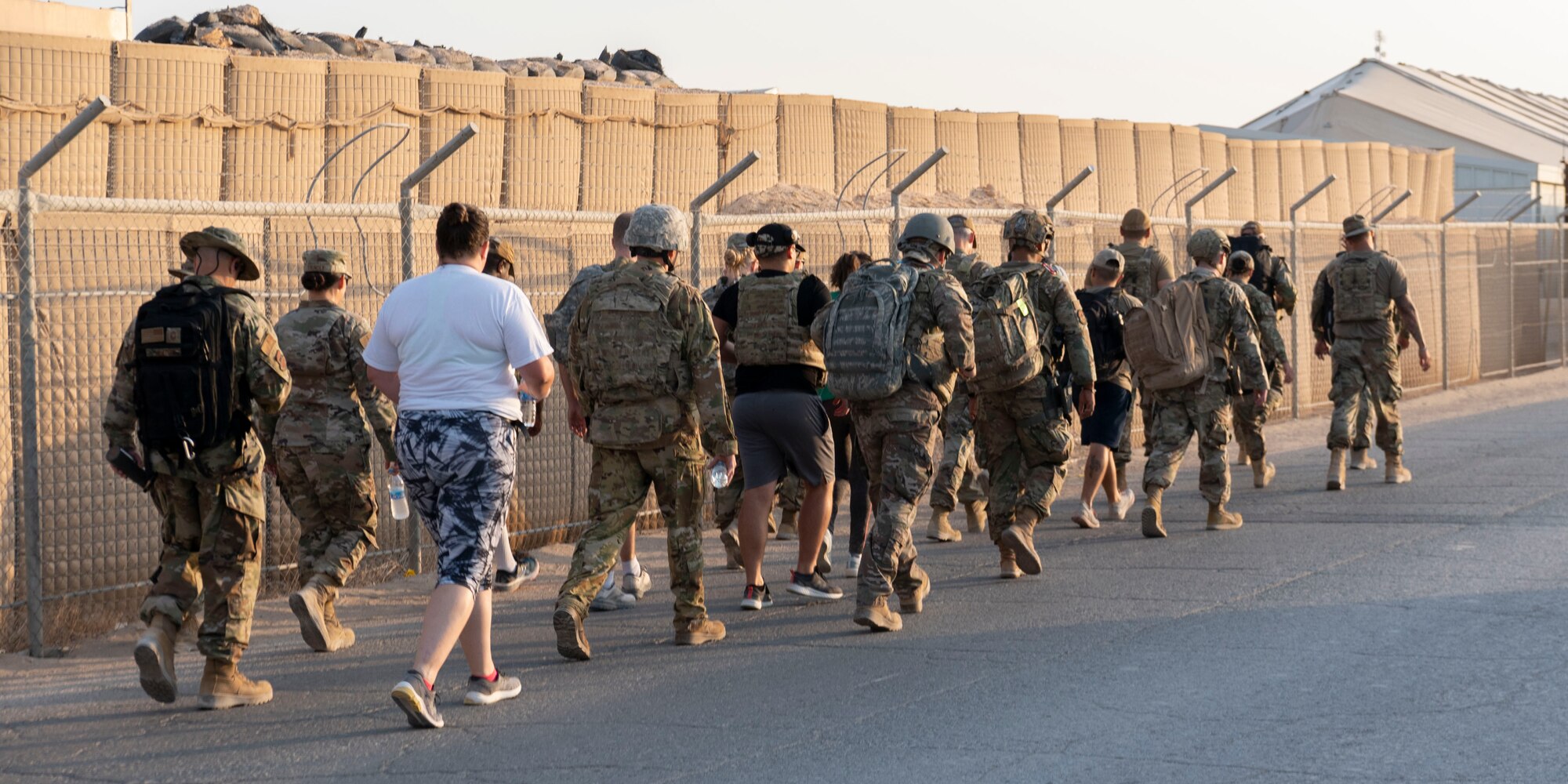 “The Red Tail Defenders Association launched a 31 mile ruck to commemorate the fallen warriors from that mission” says Staff Sergeant Beatriz Munoz, 332d Security Forces Squadron, Combined Defense Operation Center Controller, who participated in the ruck. The ruck started Sunday, Aug 7th, 2022 at 0630 at the passenger terminal. The intention was to ruck 6.2 miles Sunday through the following Thursday. Participants were highly encouraged to wear additional weight on their bodies as those that were lost were in combat battle gear. Every morning, before each ruck, volunteers started by reading the backstory of six individuals killed during the mission and proceeded to ruck.