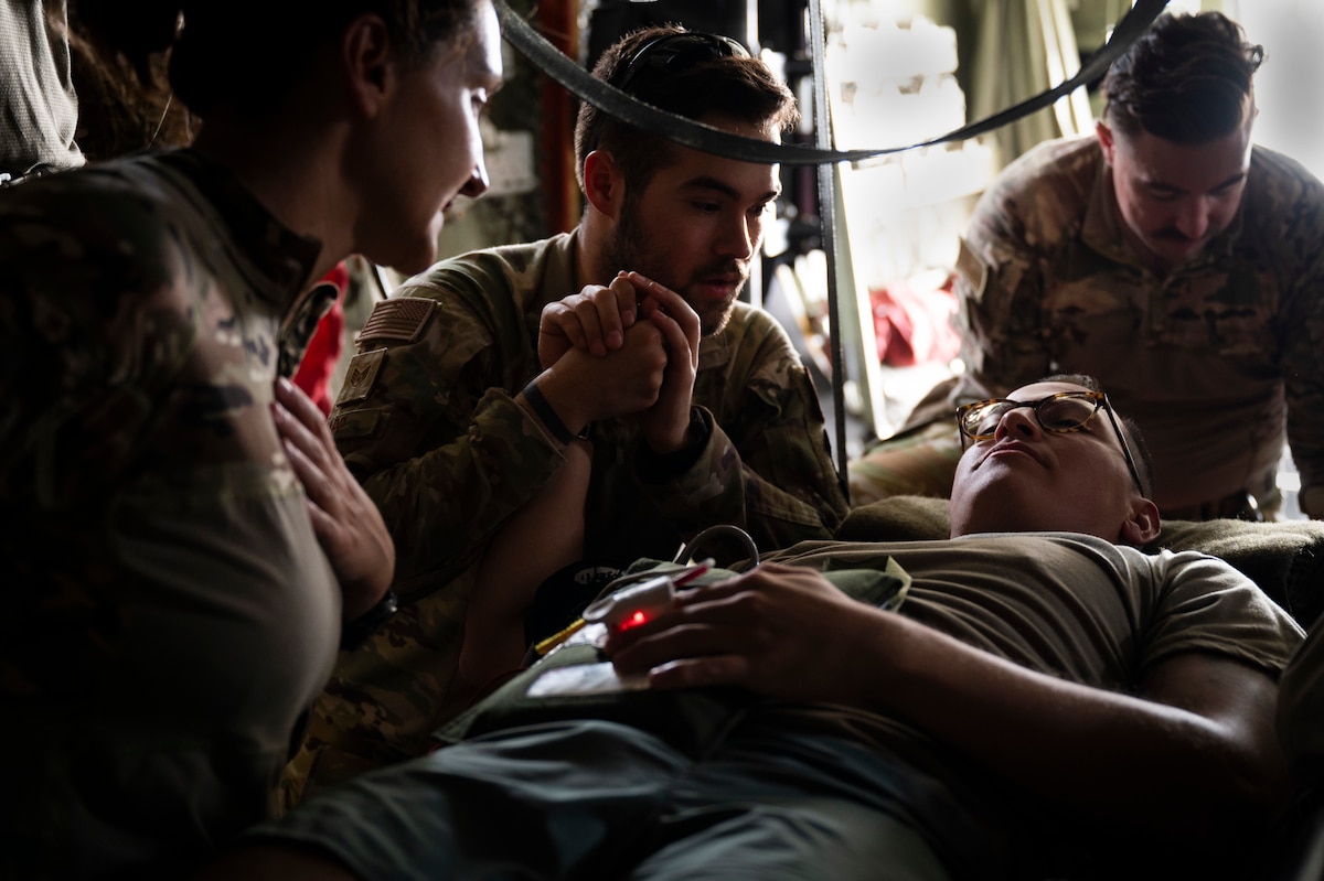 Image of Airmen and partners training.