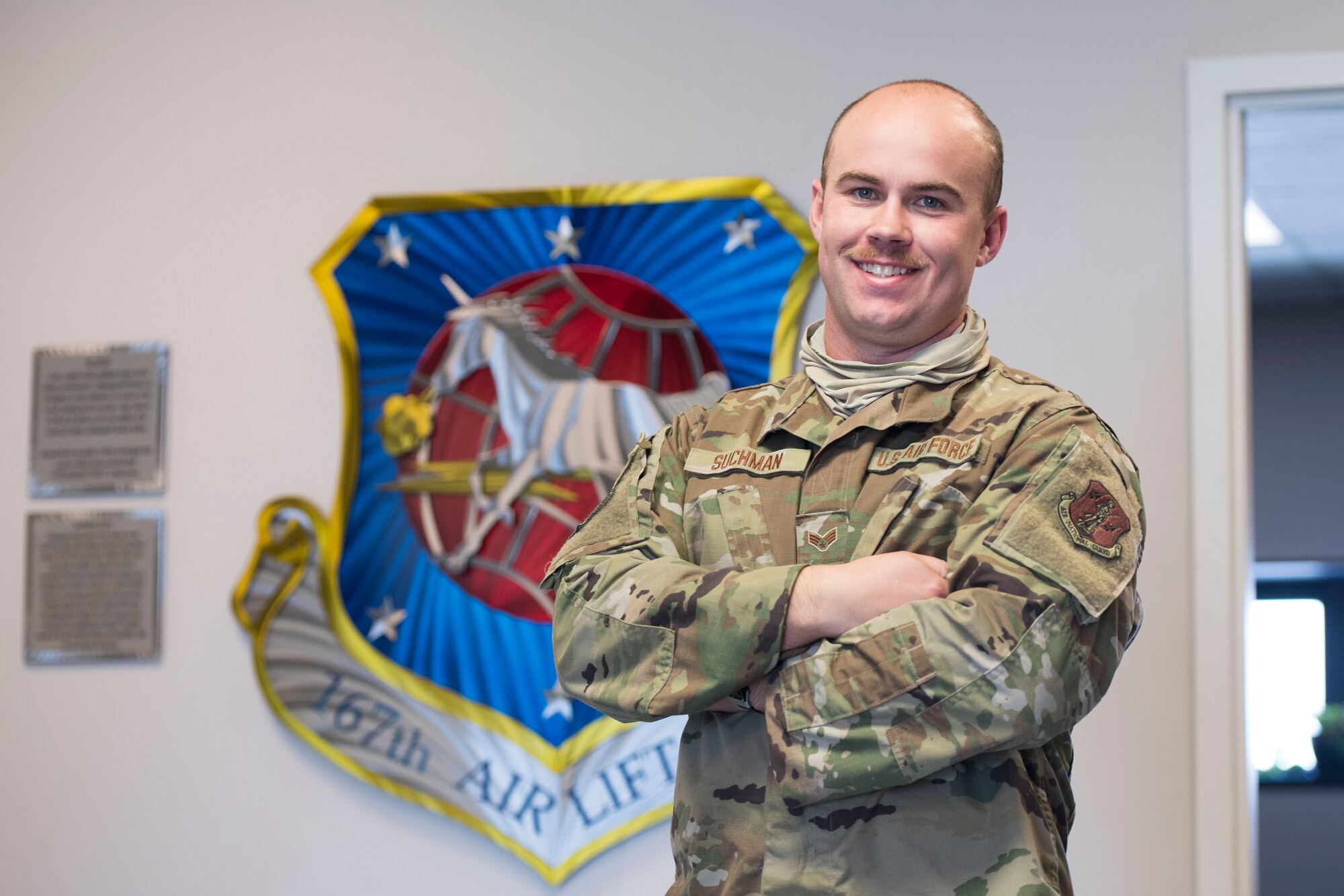Senior Airman Robert Suchman is an administrative journeyman for the 167th Airlift Wing and the 167th Airlift Wing Airman Spotlight for August 2022.