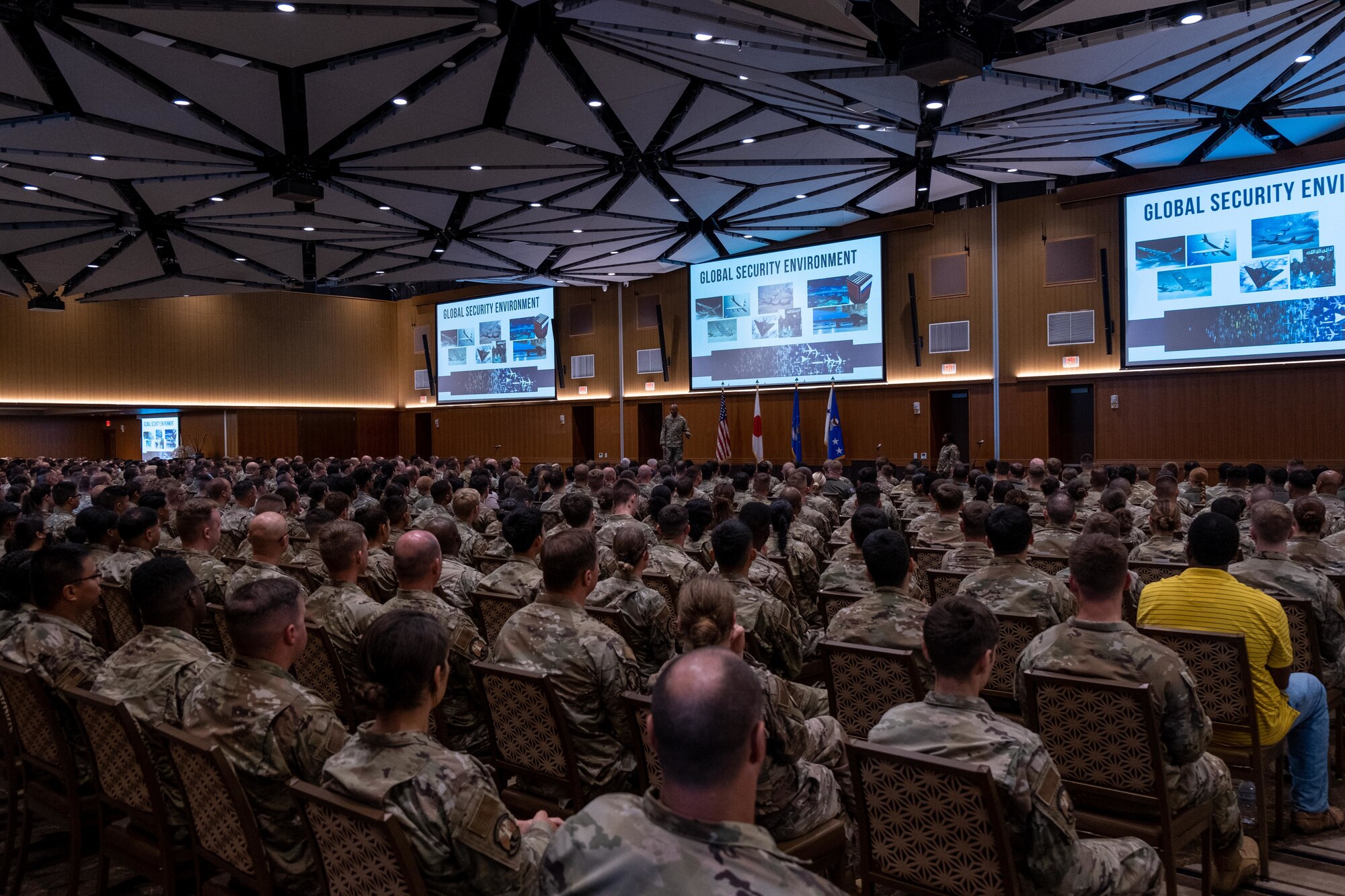 CSAF speaks at an all-call.