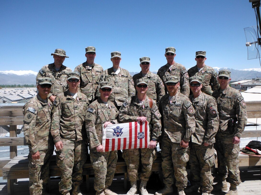 A crew photo of USCG RAID Team 17 in Afghanistan.