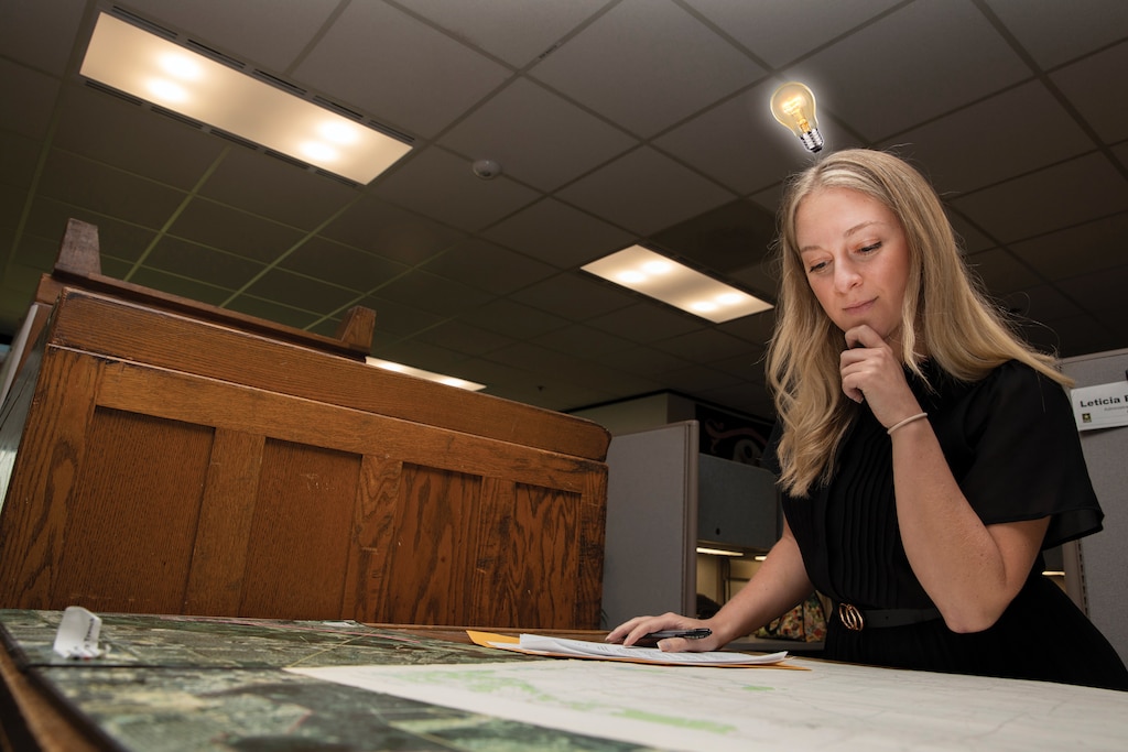 Kelsey Ciarrocca, a cartographer with the U.S. Army Corps of Engineers (USACE) Galveston District's Real Estate Division, was recently named USACE’s “Innovator of the Year” for her pioneering work with real-time data and Smartsheet—a cloud-based program. 

In a nutshell, she took large amounts of data, which would normally take days to process, and made it digestible for USACE and other entities to better work together. On top of that, Ciarrocca made the information accessible within fractions of a second.