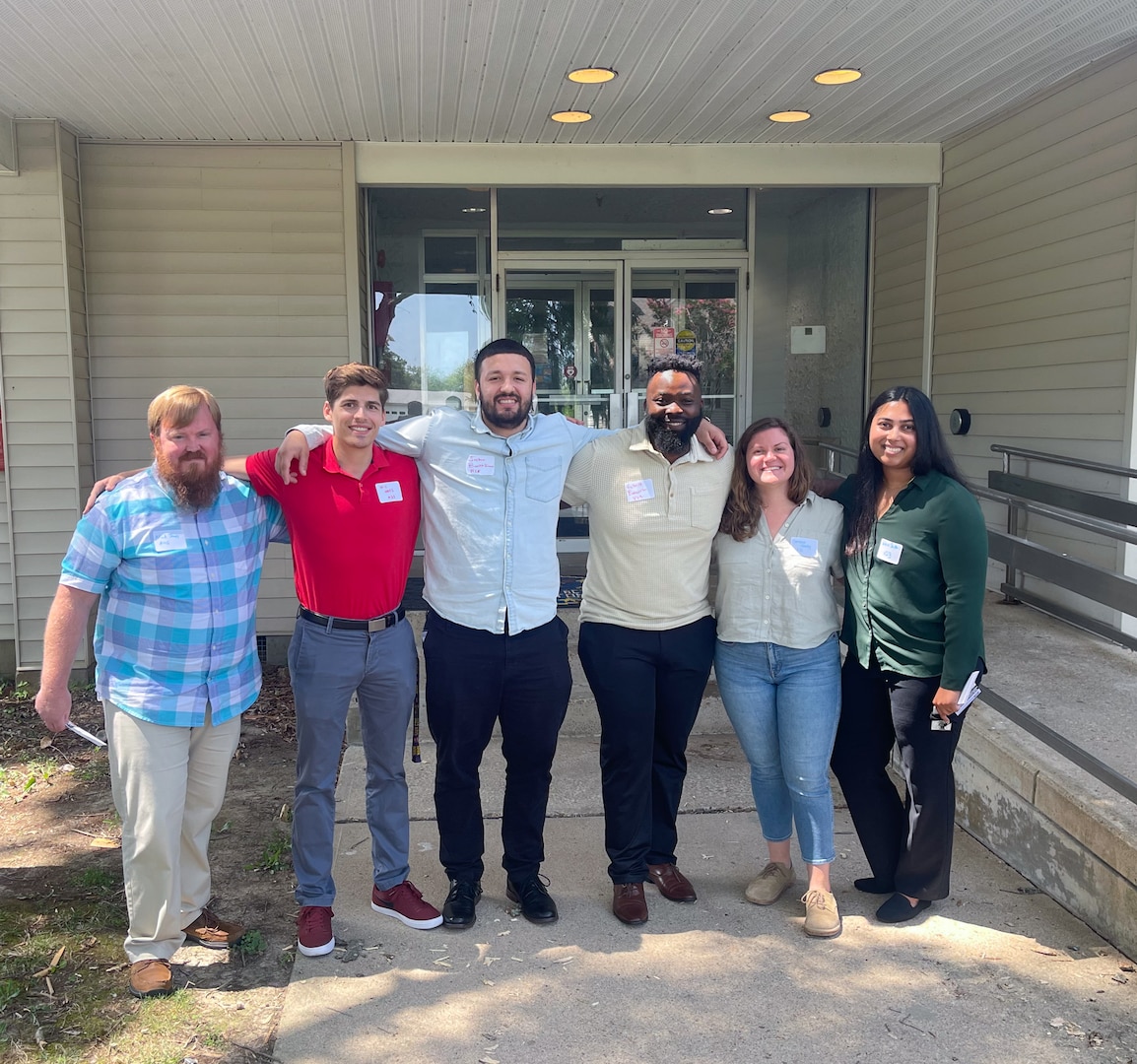 IMAGE: The Early Career Organization Team has a passion for bringing like-minded individuals together and creating a space to learn more about what Naval Surface Warfare Center Dahlgren Division has to offer and to collaborate with your peers on ideas. (Left to right: Nicholas Jones, Will Jones, Joshua Bonilla, Carissa Hardey, Eikra Shithil)