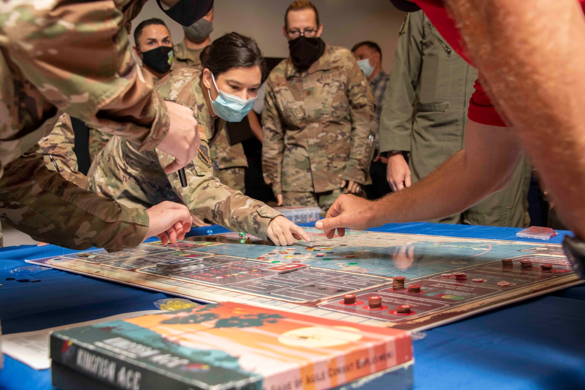 Maxwell AFB, Ala. - Maxwell personnel participate in KingFish Ace events, Game Day Bldg 1403, Student Lounge Aug 4, 2022.(U. S. Air Force photo by Darius Hutton)