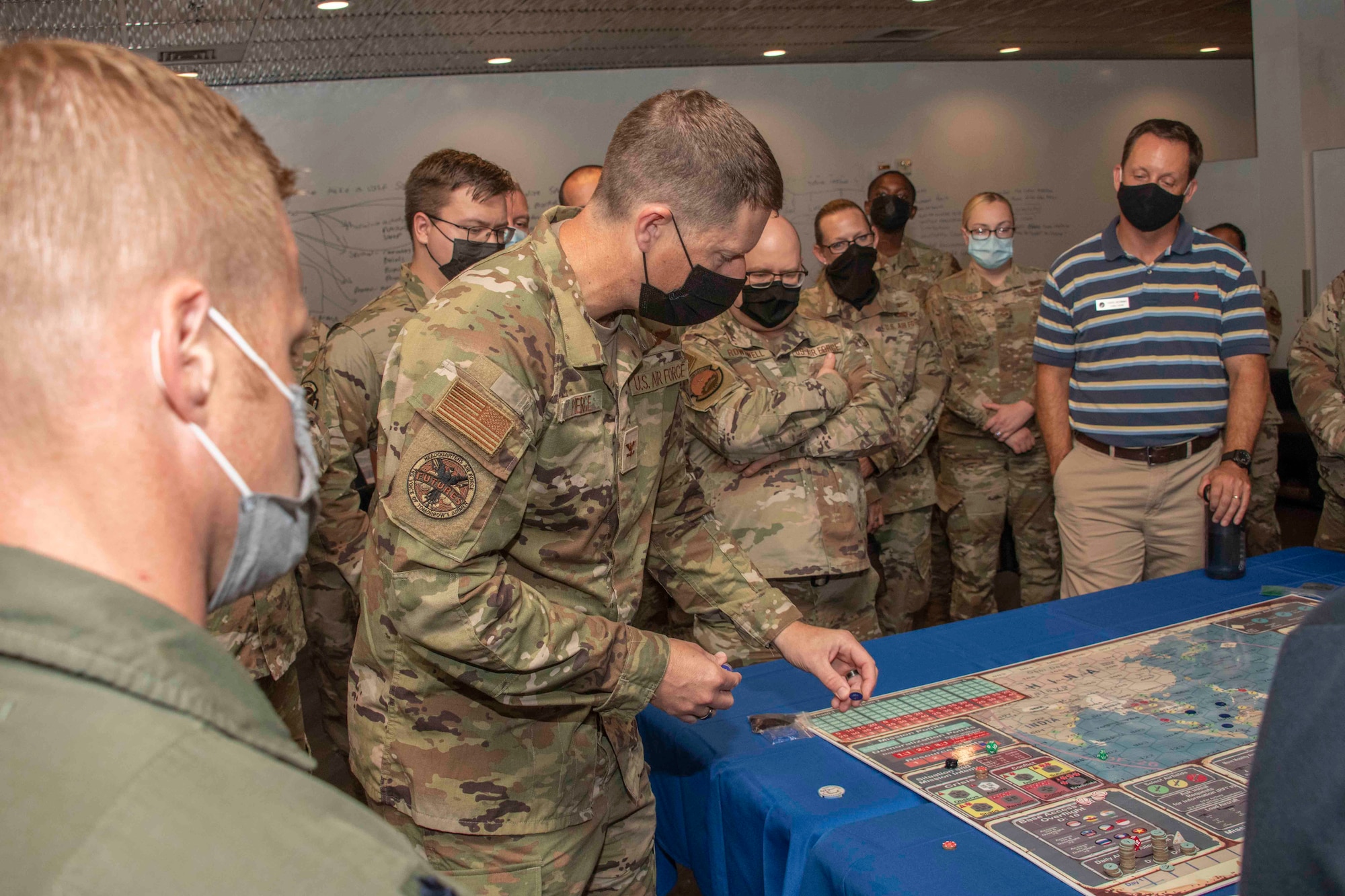 Maxwell AFB, Ala. - Maxwell personnel participate in KingFish Ace events, Game Familiarization Bldg 1403, Student Lounge Aug 3, 2022.(U. S. Air Force photo by Darius Hutton)