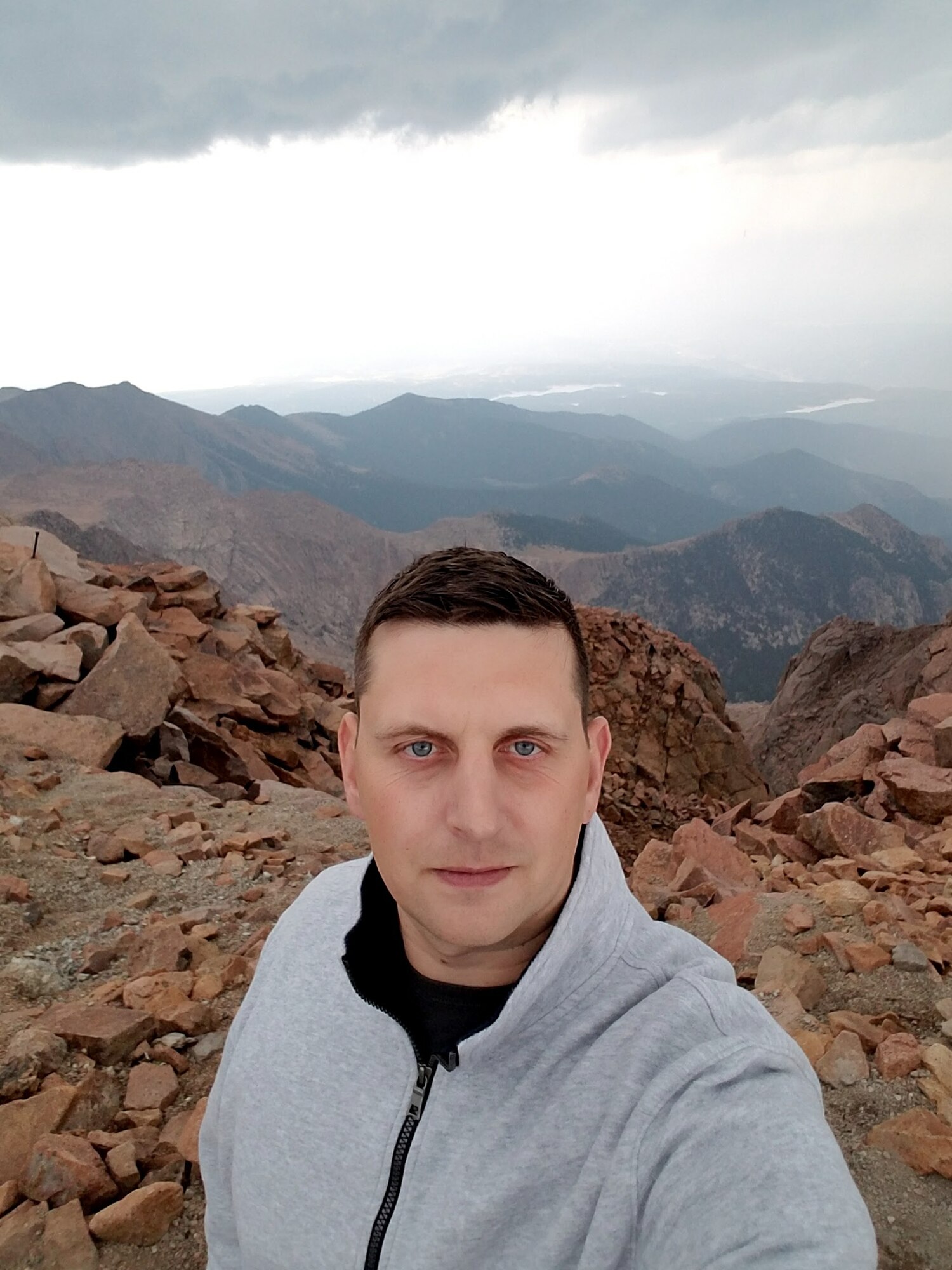 Master Sgt. Andrew Davis takes time to enjoy his hobby of hiking at Pikes Peak in Colorado, 2019.