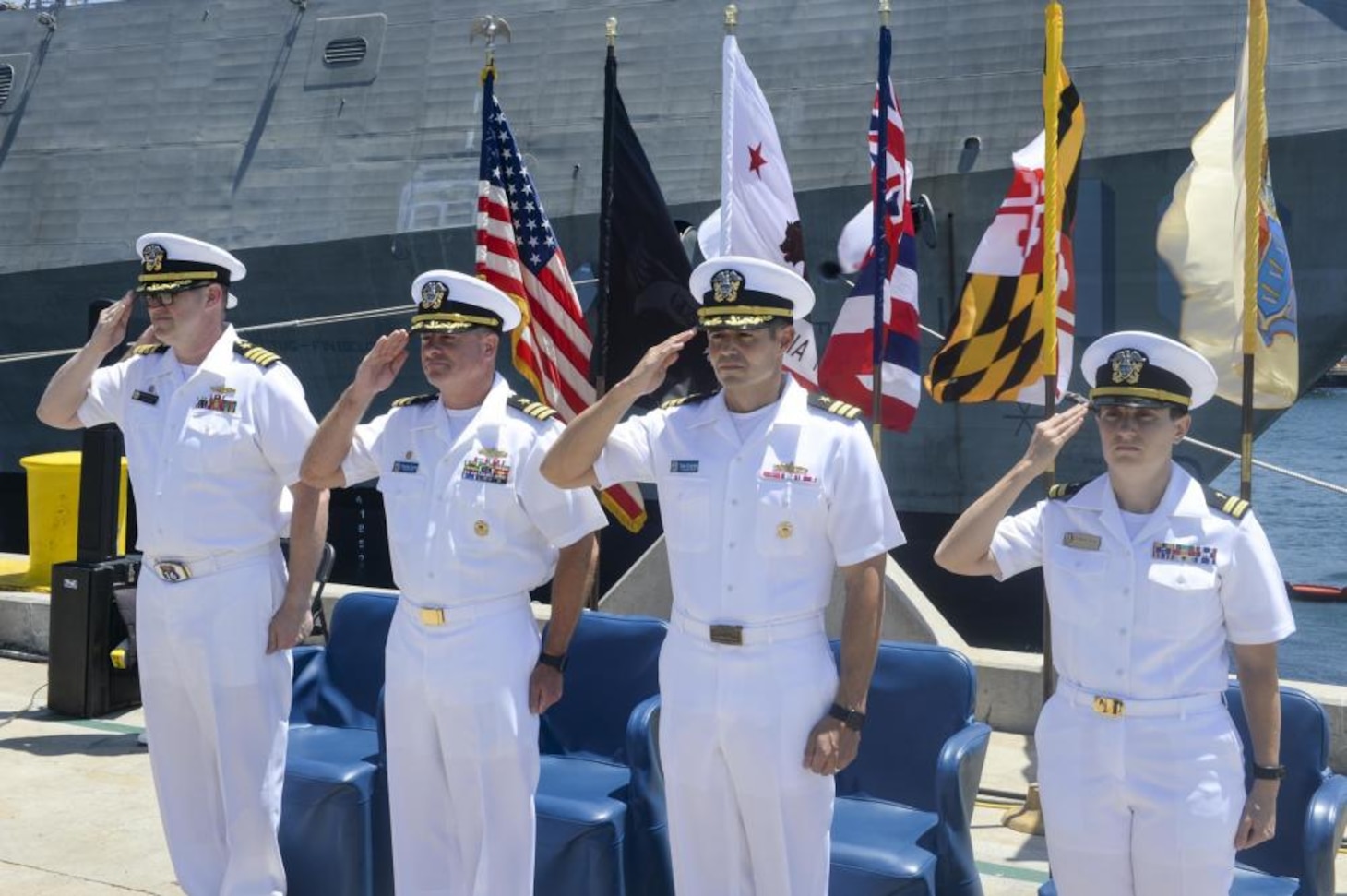 USS Tulsa (LCS 16) Blue Crew Holds Change of Command