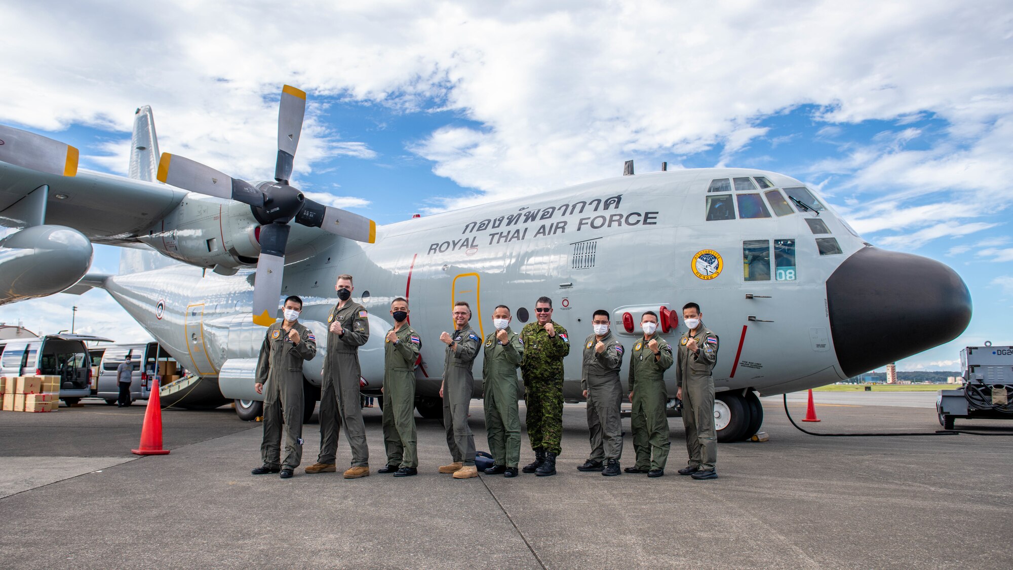 UNC-R and RTAF representatives pose for a group photo