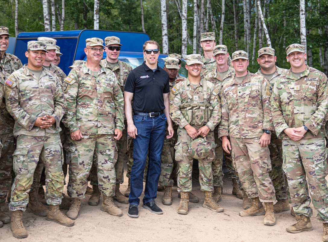 NASCAR racer Brad Keselowski visits Camp Grayling